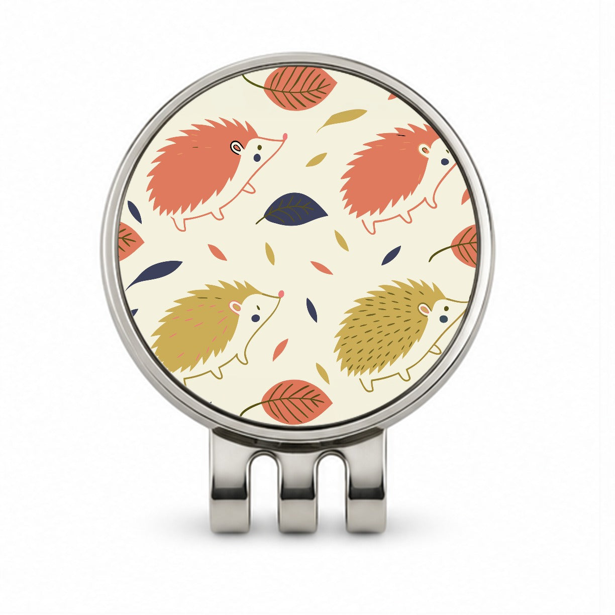 Scattered Hedgehogs Cute Golf Hat Clip with Ball Marker