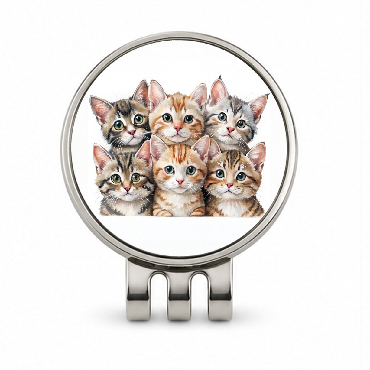 Sweet American Bobtail Cats Golf Hat Clip with Ball Marker