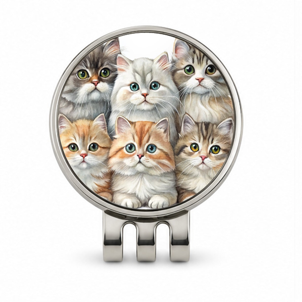 Sweet British Longhair Cats Golf Hat Clip with Ball Marker