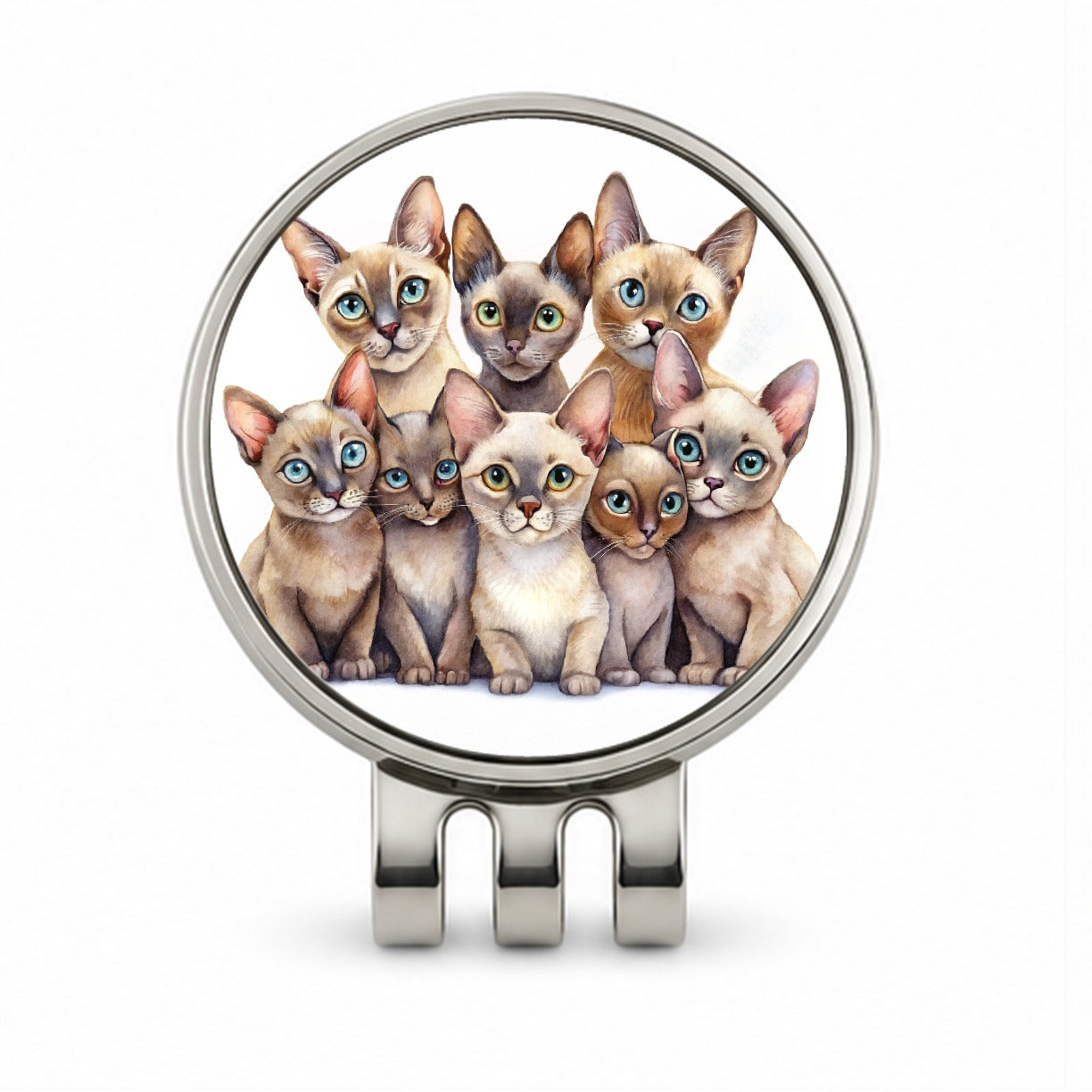 Sweet Burmese Cats Golf Hat Clip with Ball Marker