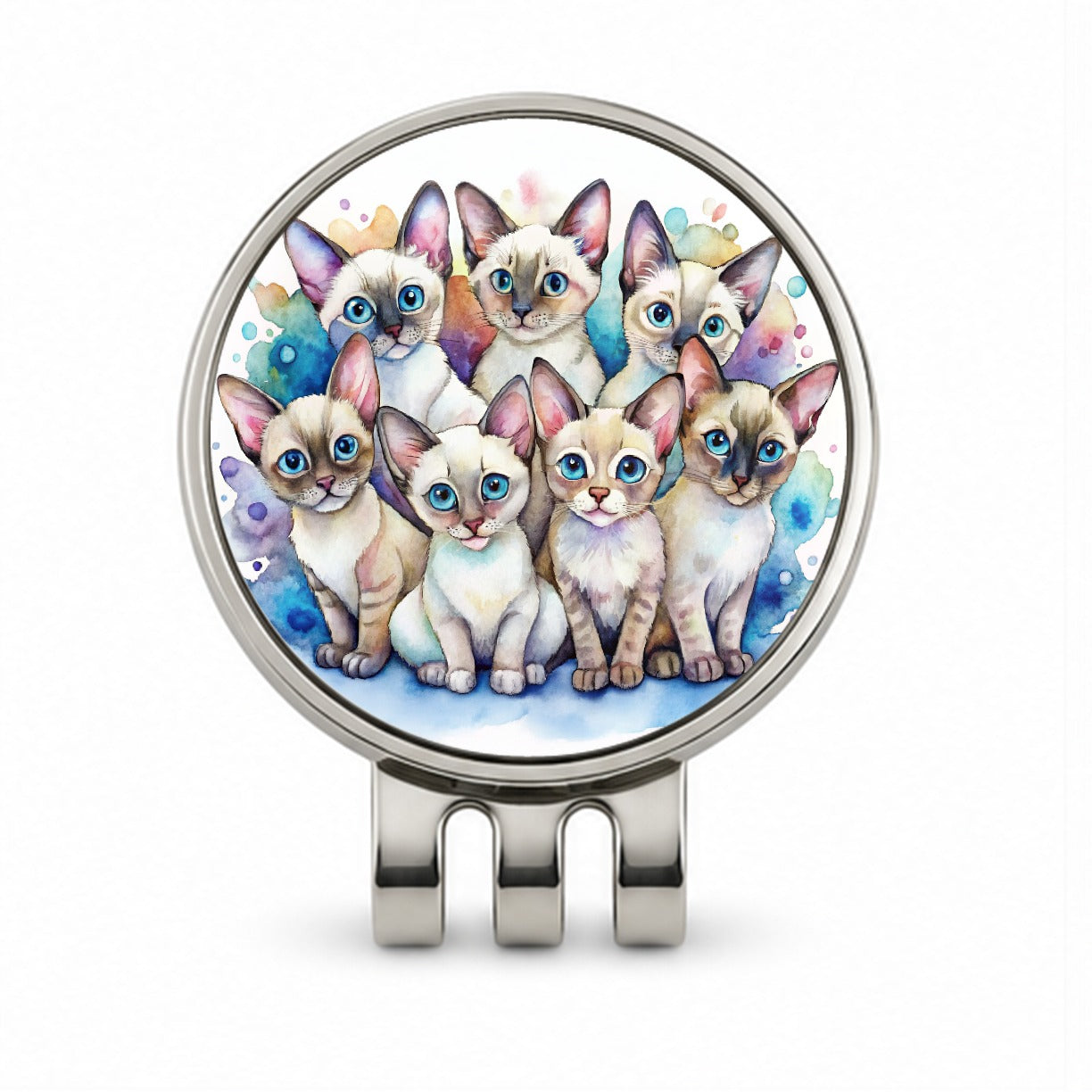 Sweet Colorpoint Shorthair Cats Golf Hat Clip with Ball Marker