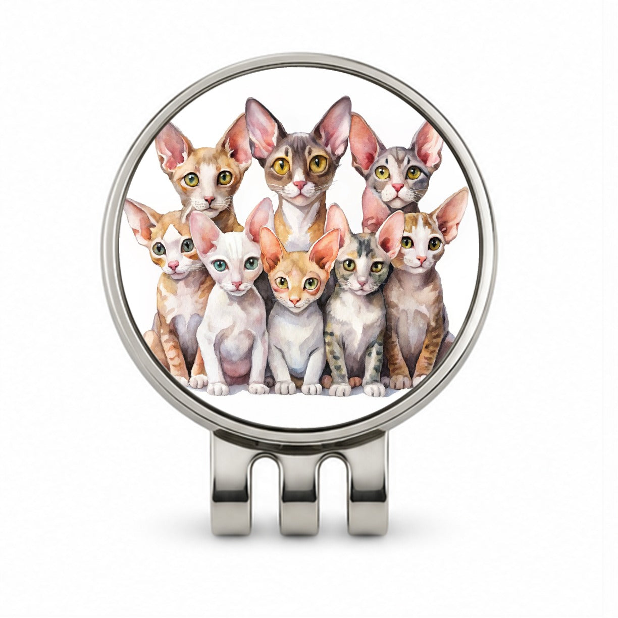 Sweet Cornish Rex Cats Golf Hat Clip with Ball Marker