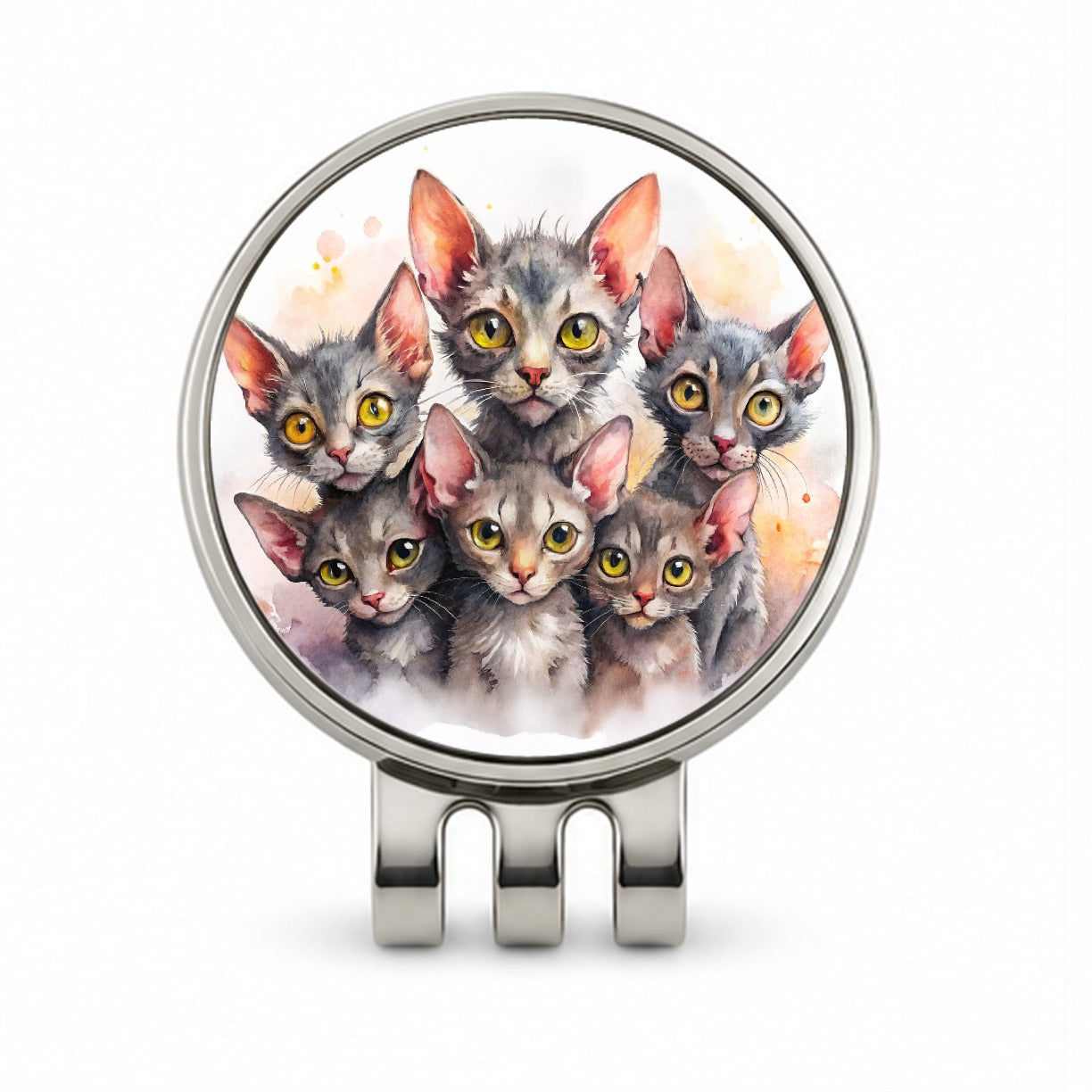 Sweet Lykoi Cats Golf Hat Clip with Ball Marker