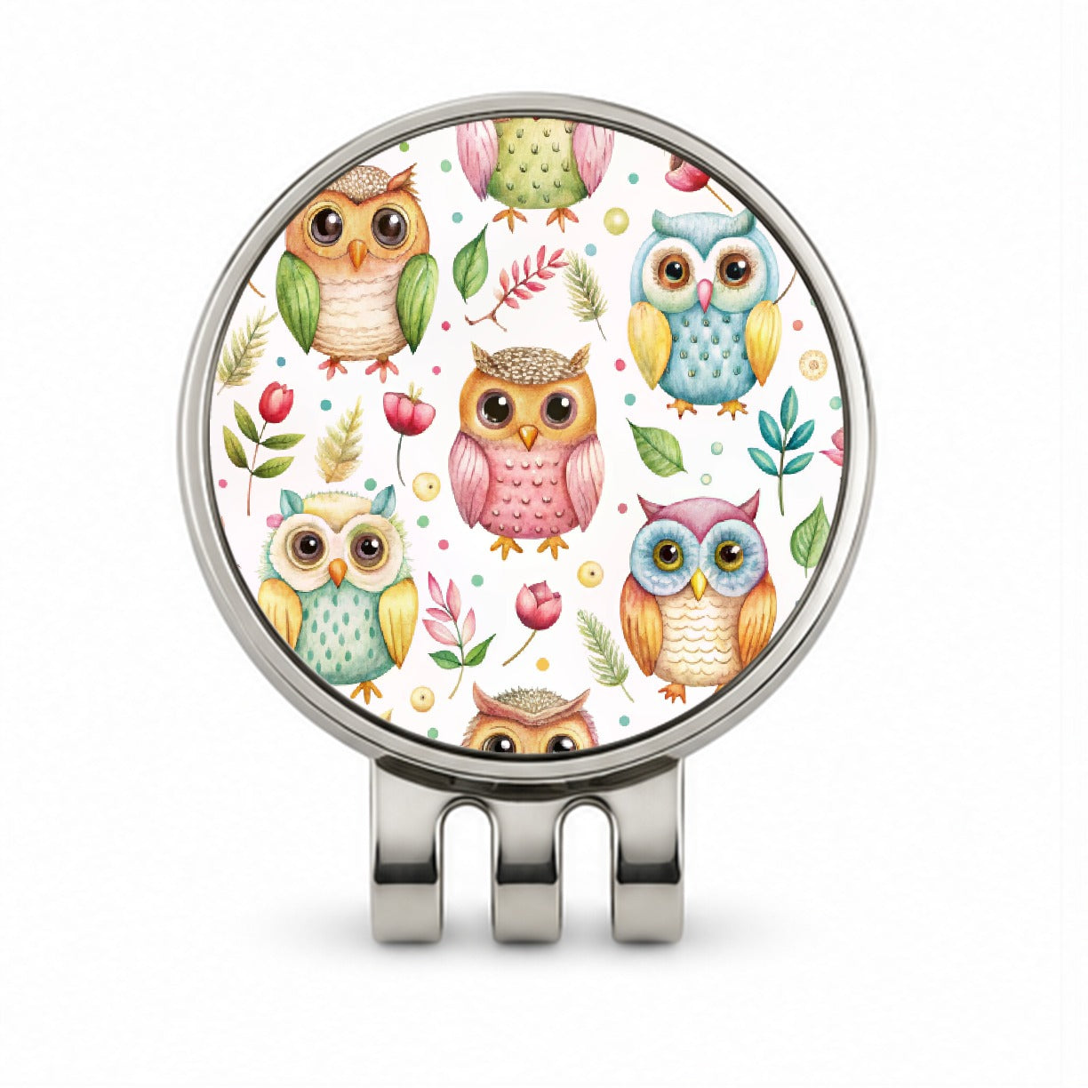 Sweet Owls Golf Hat Clip with Ball Marker