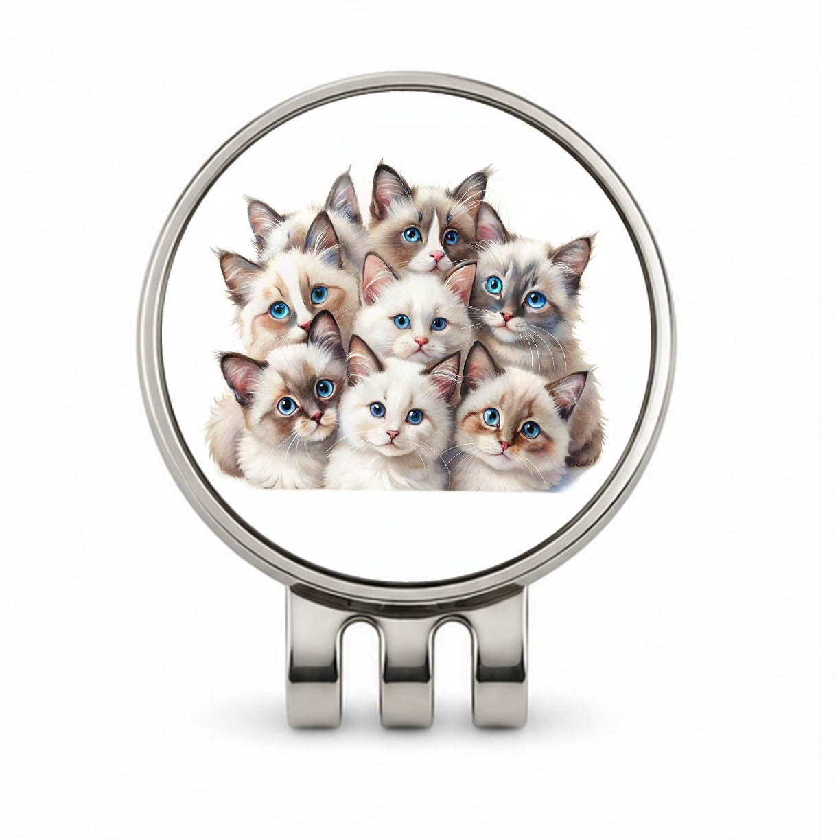 Sweet Ragdoll Cats Golf Hat Clip with Ball Marker