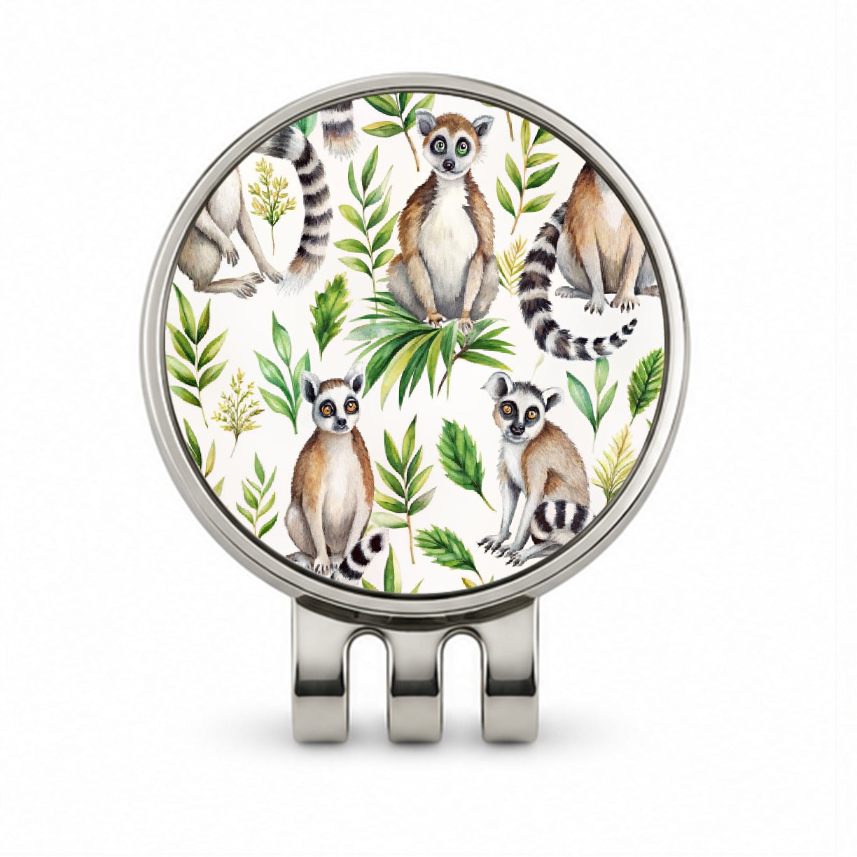 Sweet Ringtail Lemurs Golf Hat Clip with Ball Marker