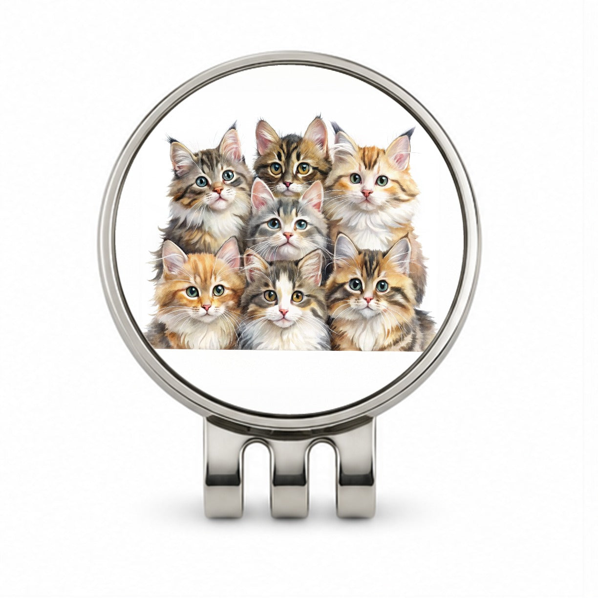 Sweet Siberian Cats Golf Hat Clip with Ball Marker