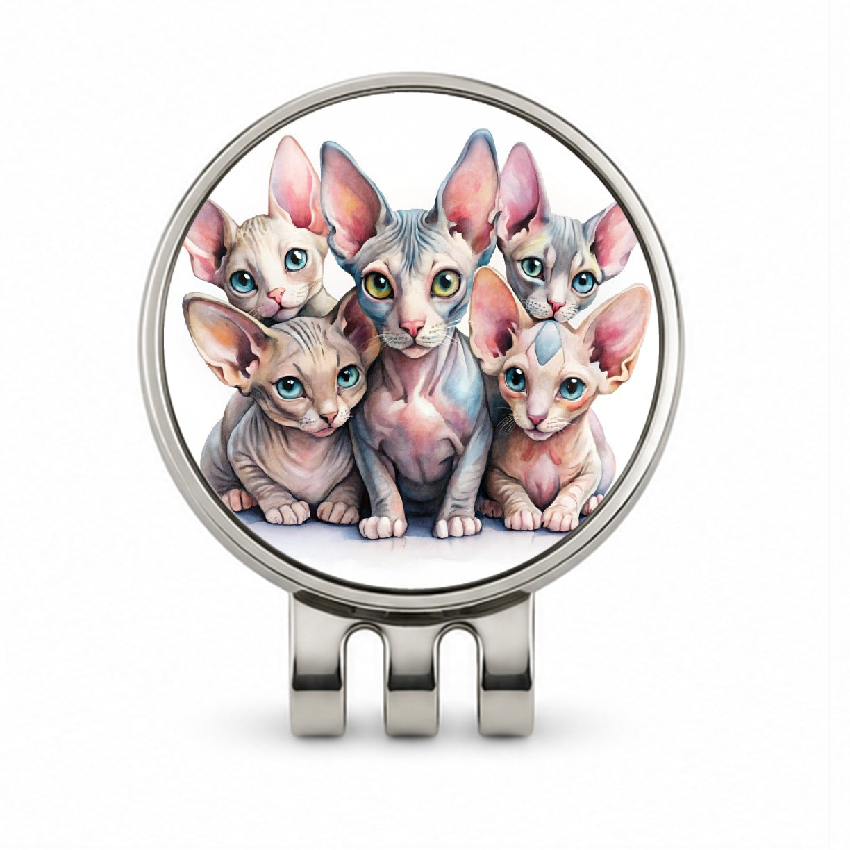 Sweet Sphynx Cats Golf Hat Clip with Ball Marker