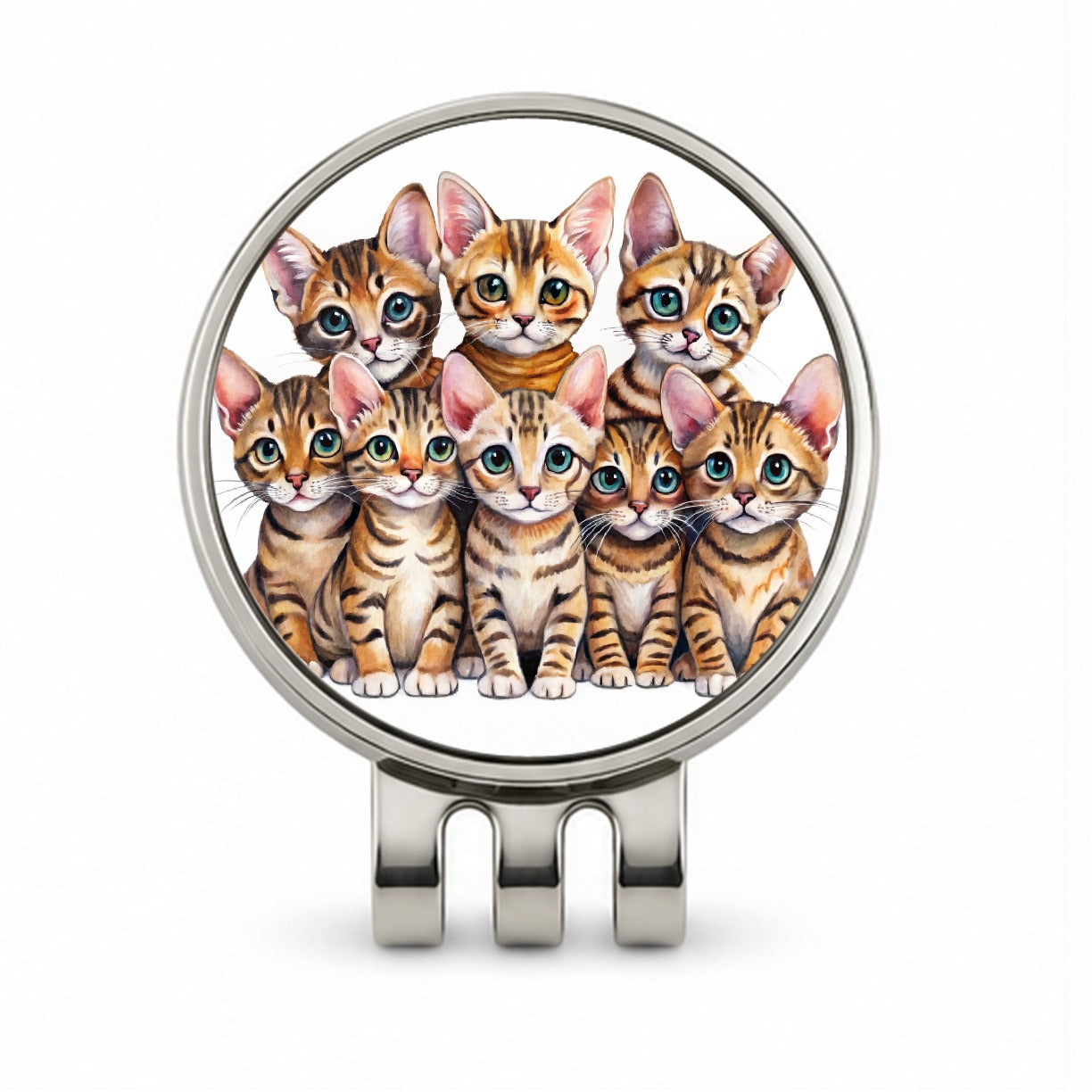 Sweet Toyger Cats Golf Hat Clip with Ball Marker