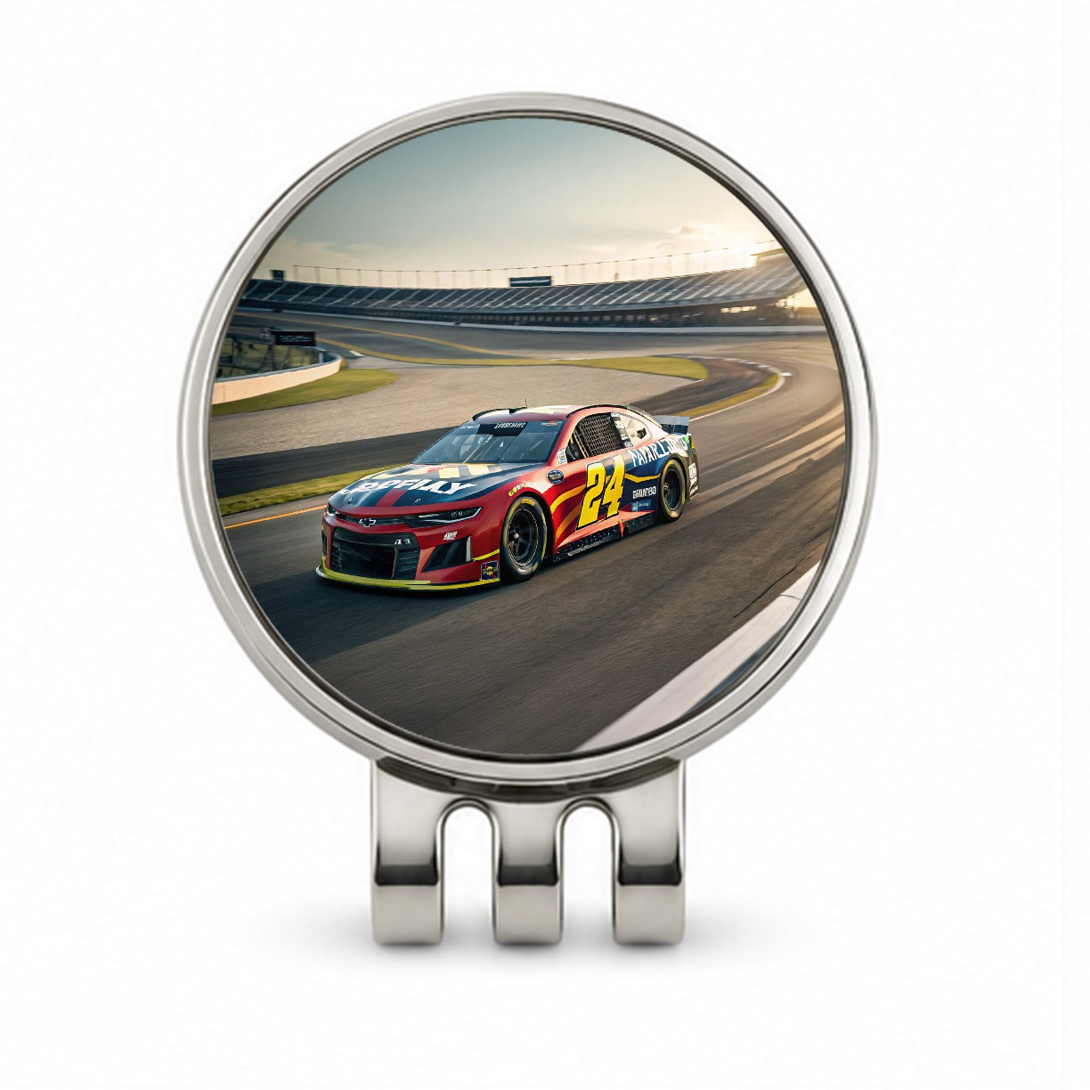 Racing Car Track Golf Hat Clip with Ball Marker