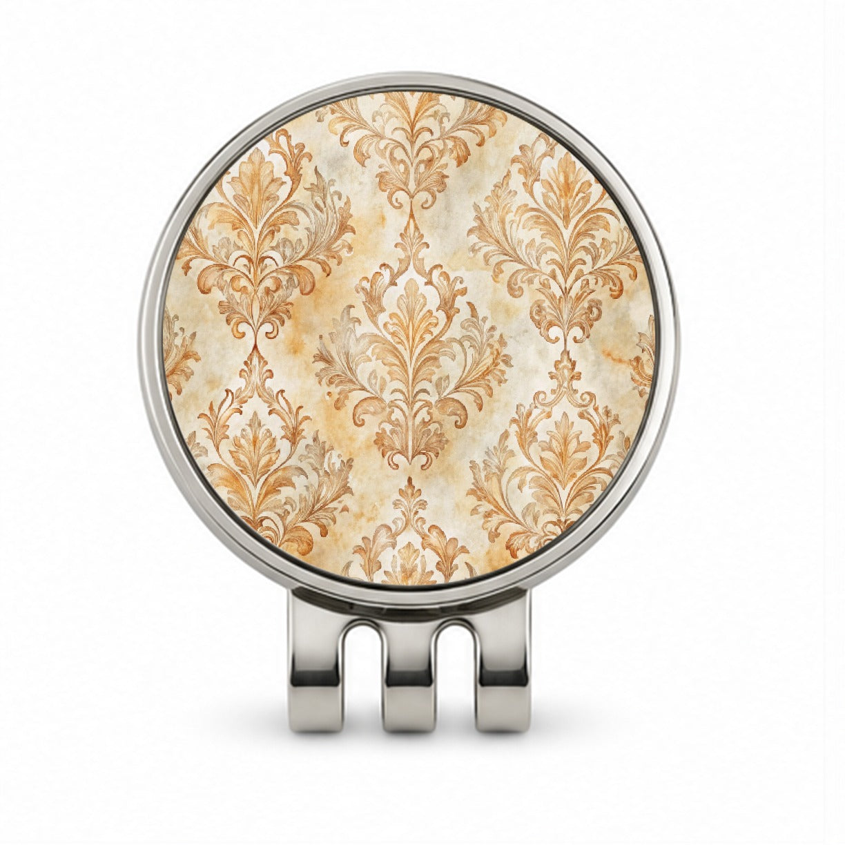 Elegant Wallpaper Golf Hat Clip with Ball Marker