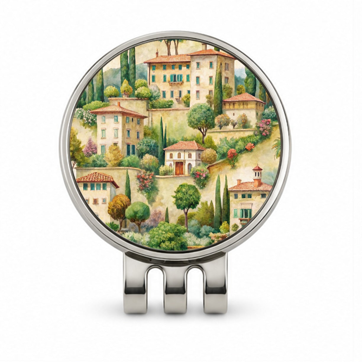 Italian Villa Town Italy Golf Hat Clip with Ball Marker