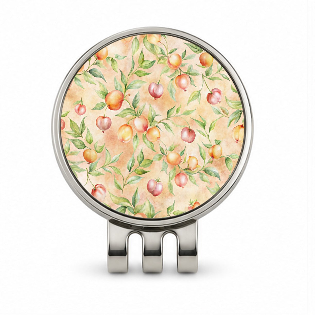 Peaches Beautiful Background Golf Hat Clip with Ball Marker
