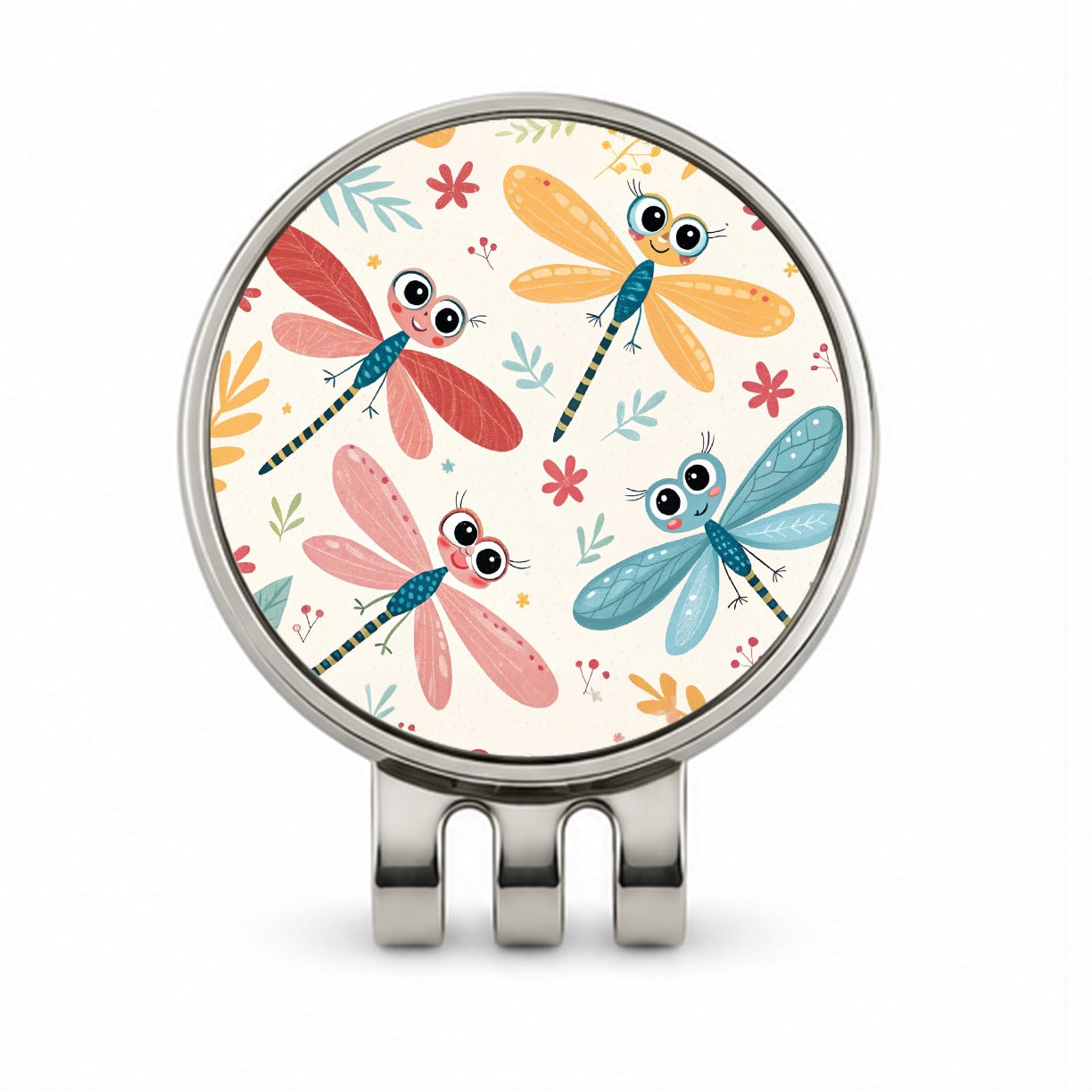 Cute Dragonflies Golf Hat Clip with Ball Marker