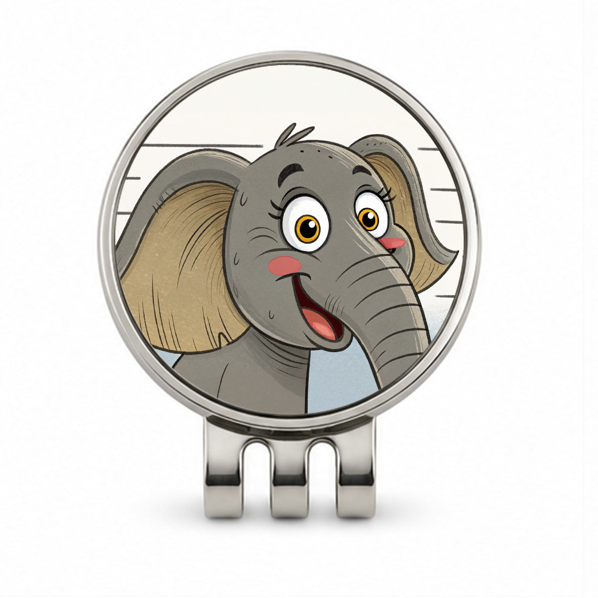 Elephant Mug Shot Golf Hat Clip with Ball Marker