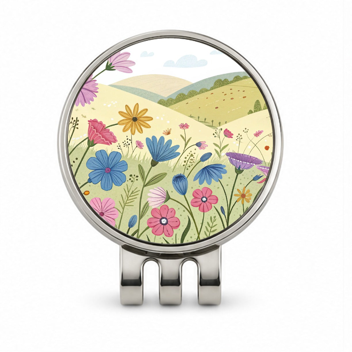 Field Of Corncockle Flowers Golf Hat Clip with Ball Marker
