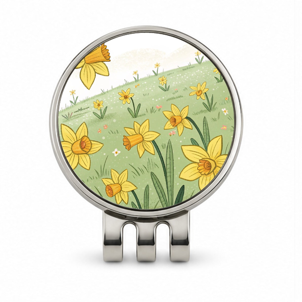 Field Of Daffodils Flowers Golf Hat Clip with Ball Marker