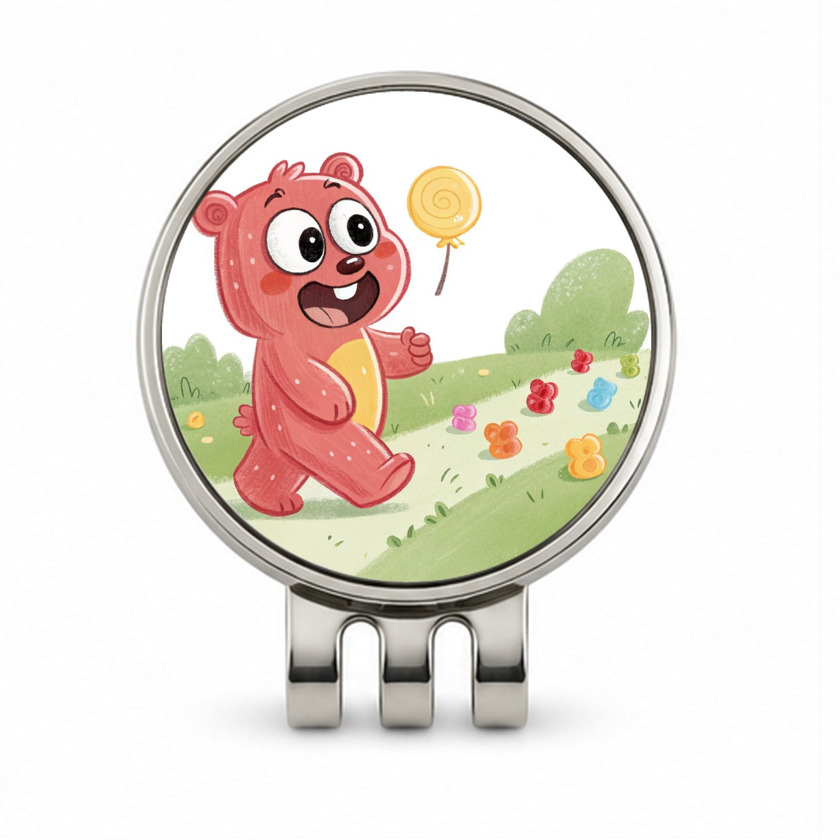 Gummi Bear Walking Golf Hat Clip with Ball Marker