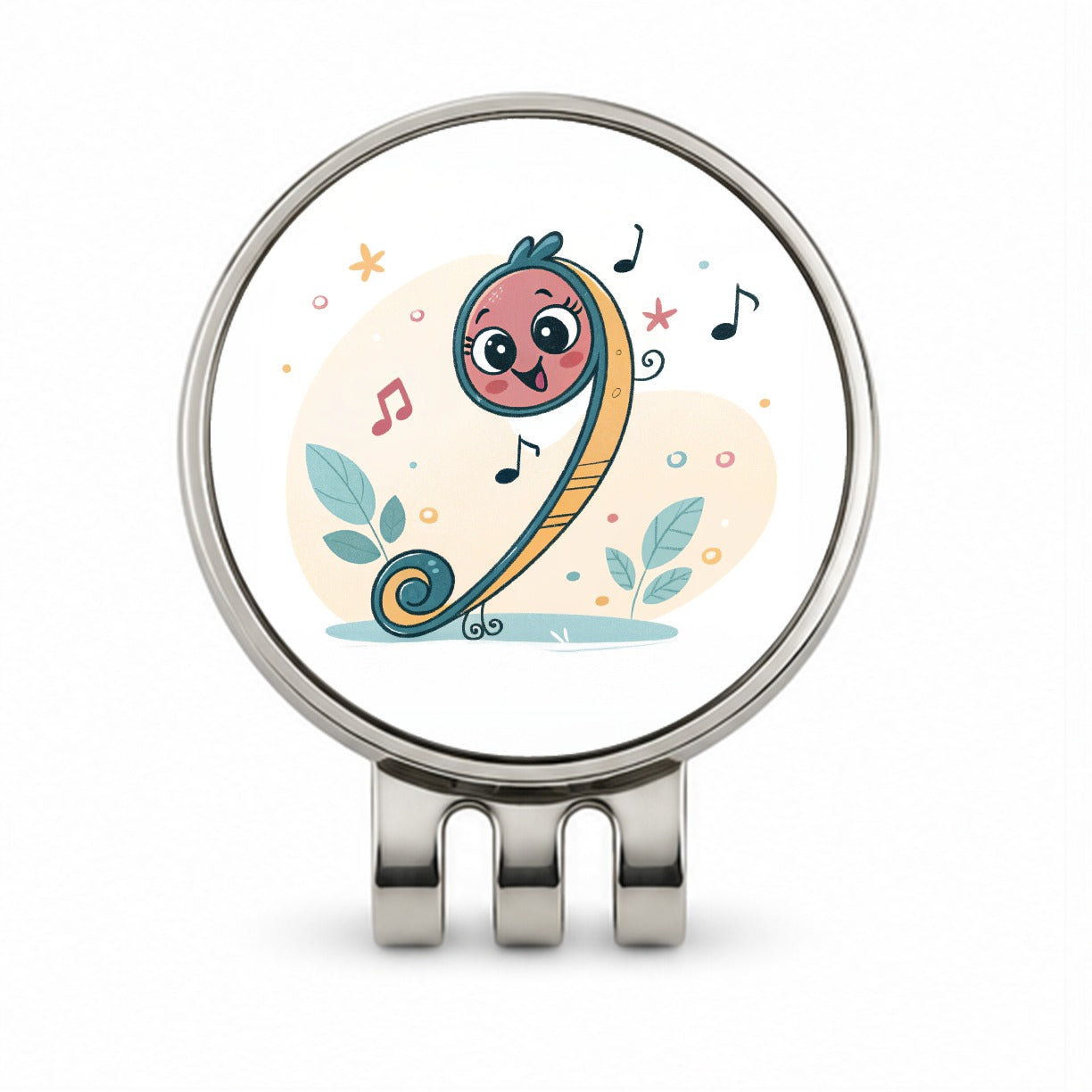 Kawaii Bass Music Cute Golf Hat Clip with Ball Marker