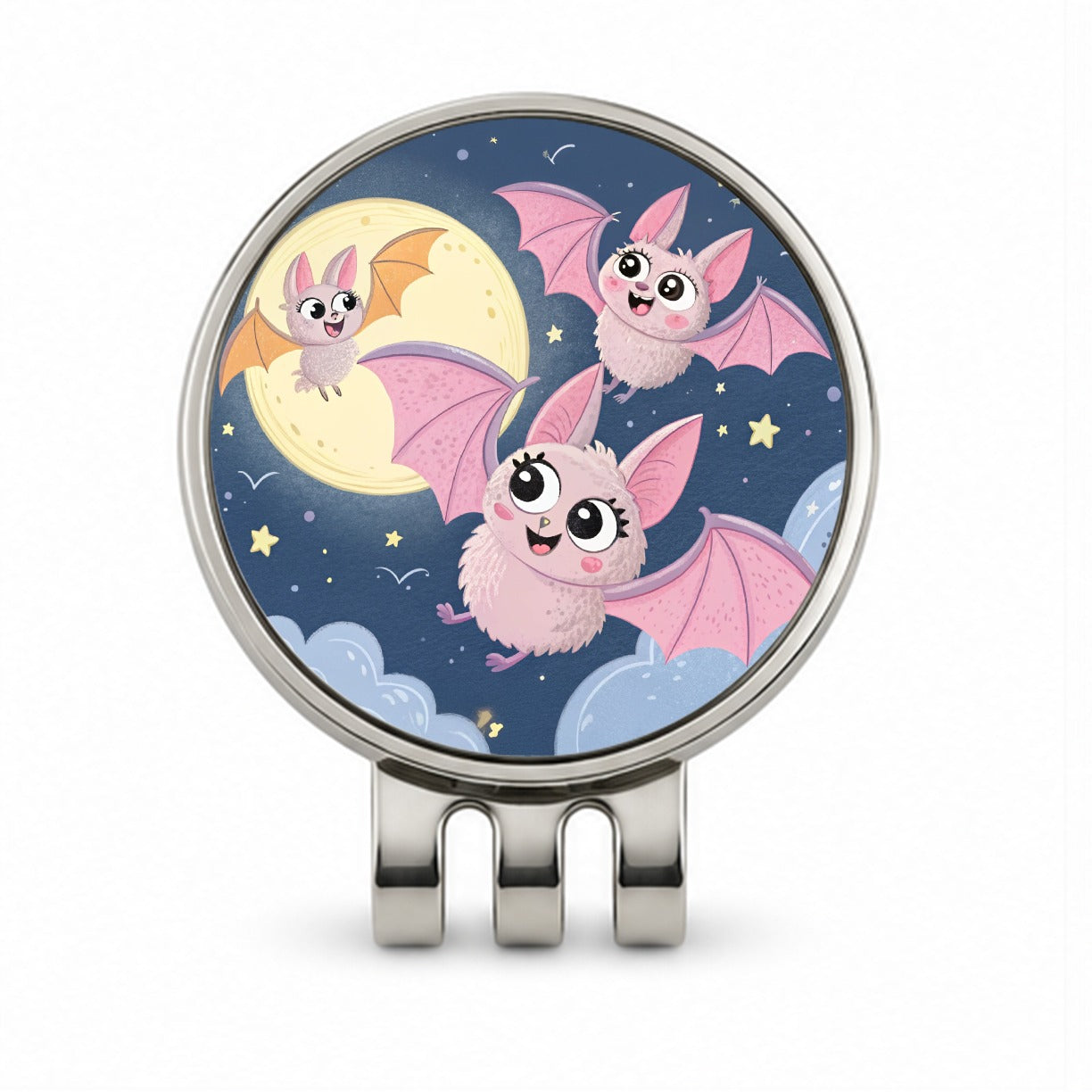Kawaii Bats Golf Hat Clip with Ball Marker