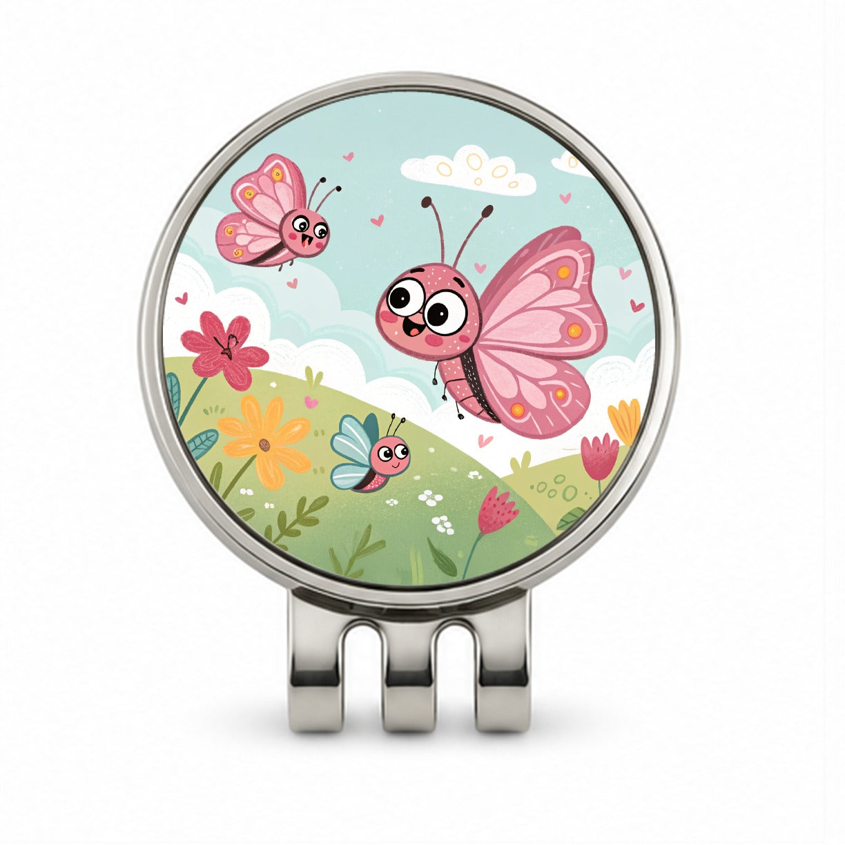 Kawaii Butterflies Golf Hat Clip with Ball Marker