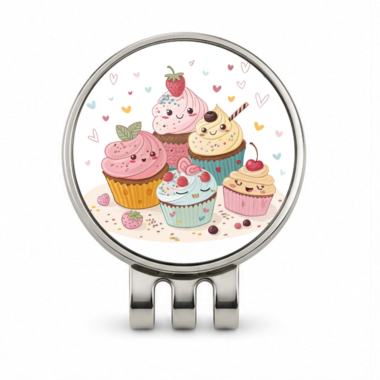 Kawaii Cupcakes Cute Golf Hat Clip with Ball Marker