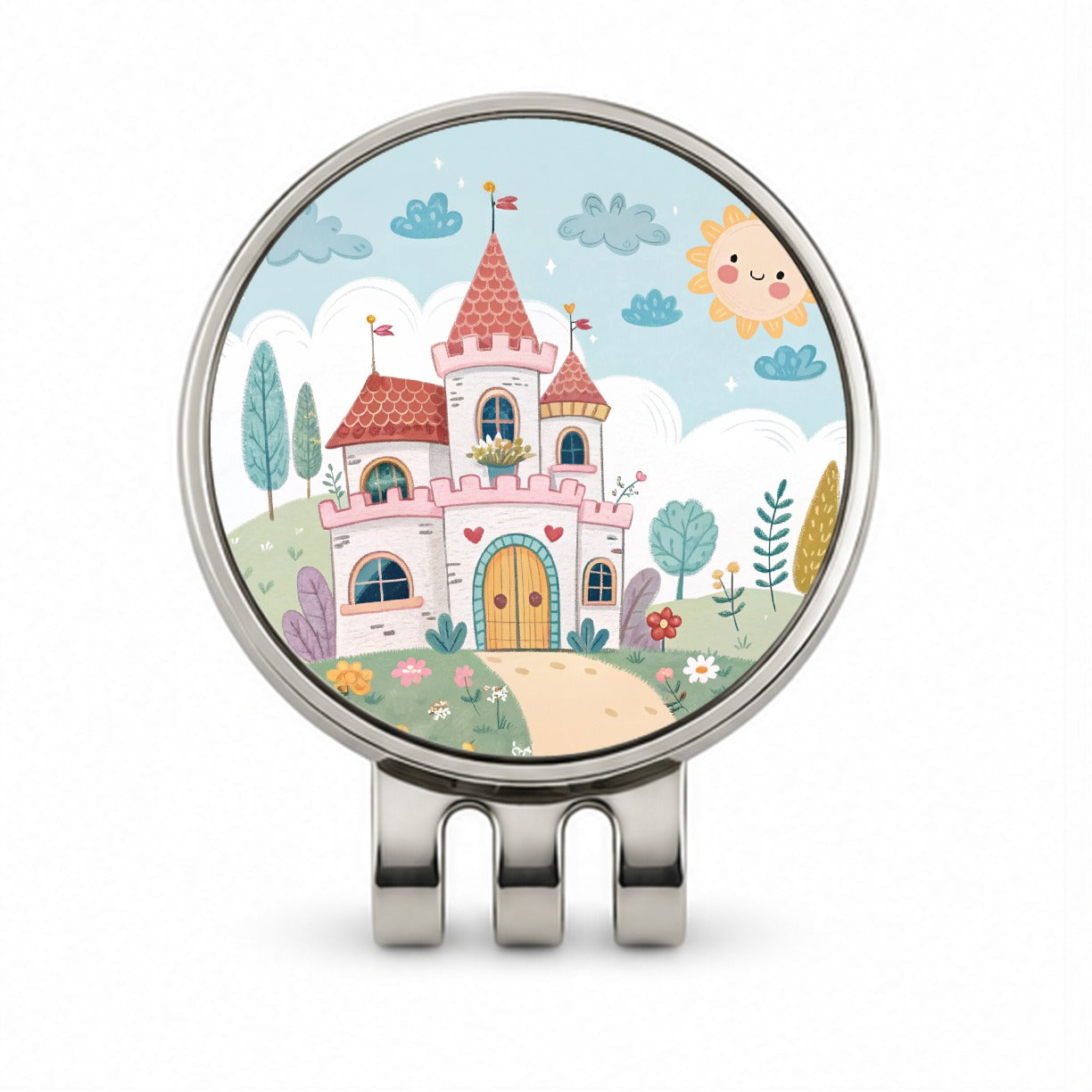 Kawaii Cute Castle Golf Hat Clip with Ball Marker
