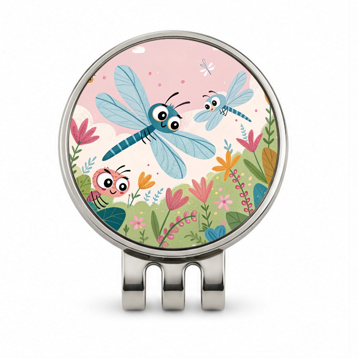 Kawaii Dragonflies Golf Hat Clip with Ball Marker