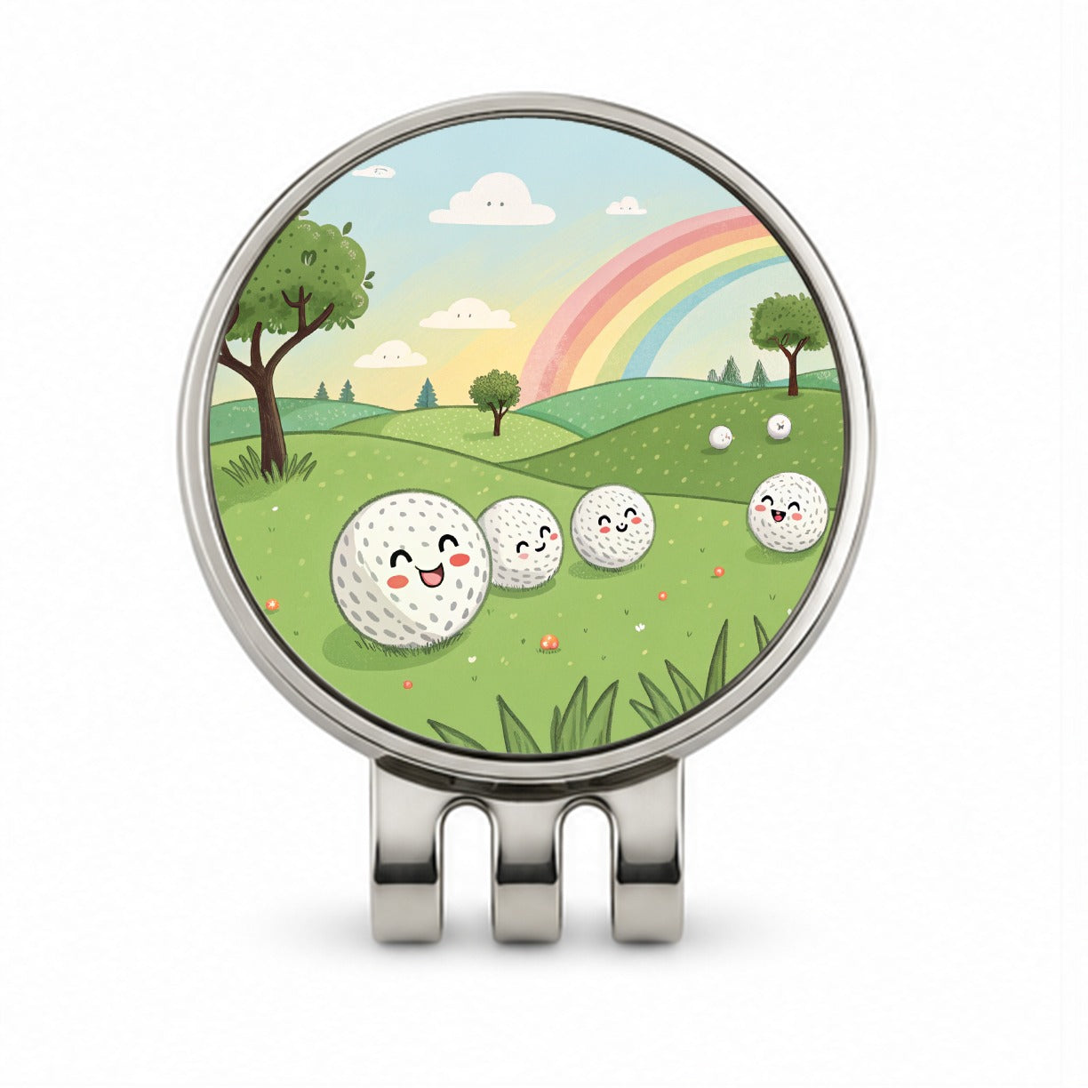 Kawaii Golf Balls Golf Hat Clip with Ball Marker