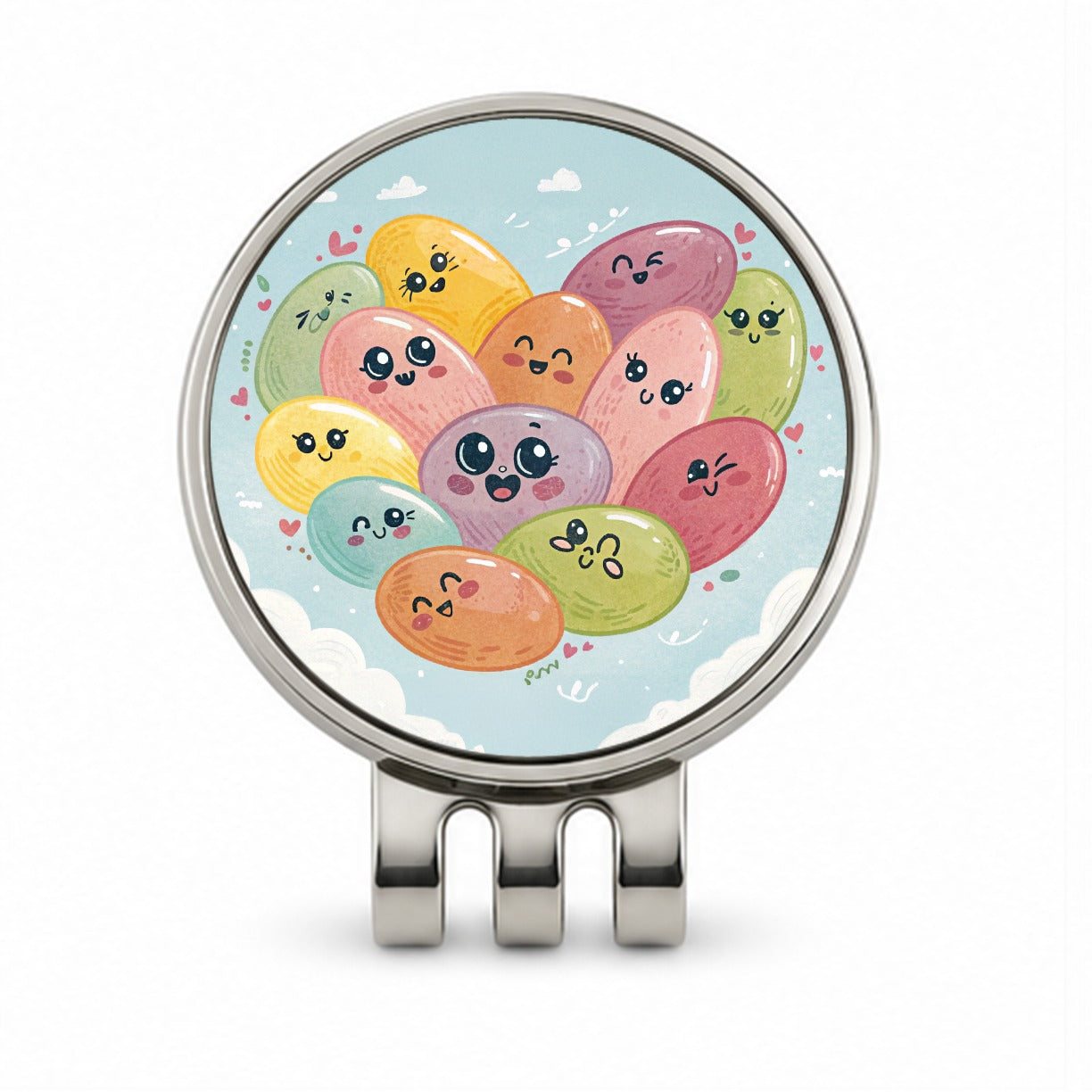 Kawaii Jelly Beans Heart Golf Hat Clip with Ball Marker