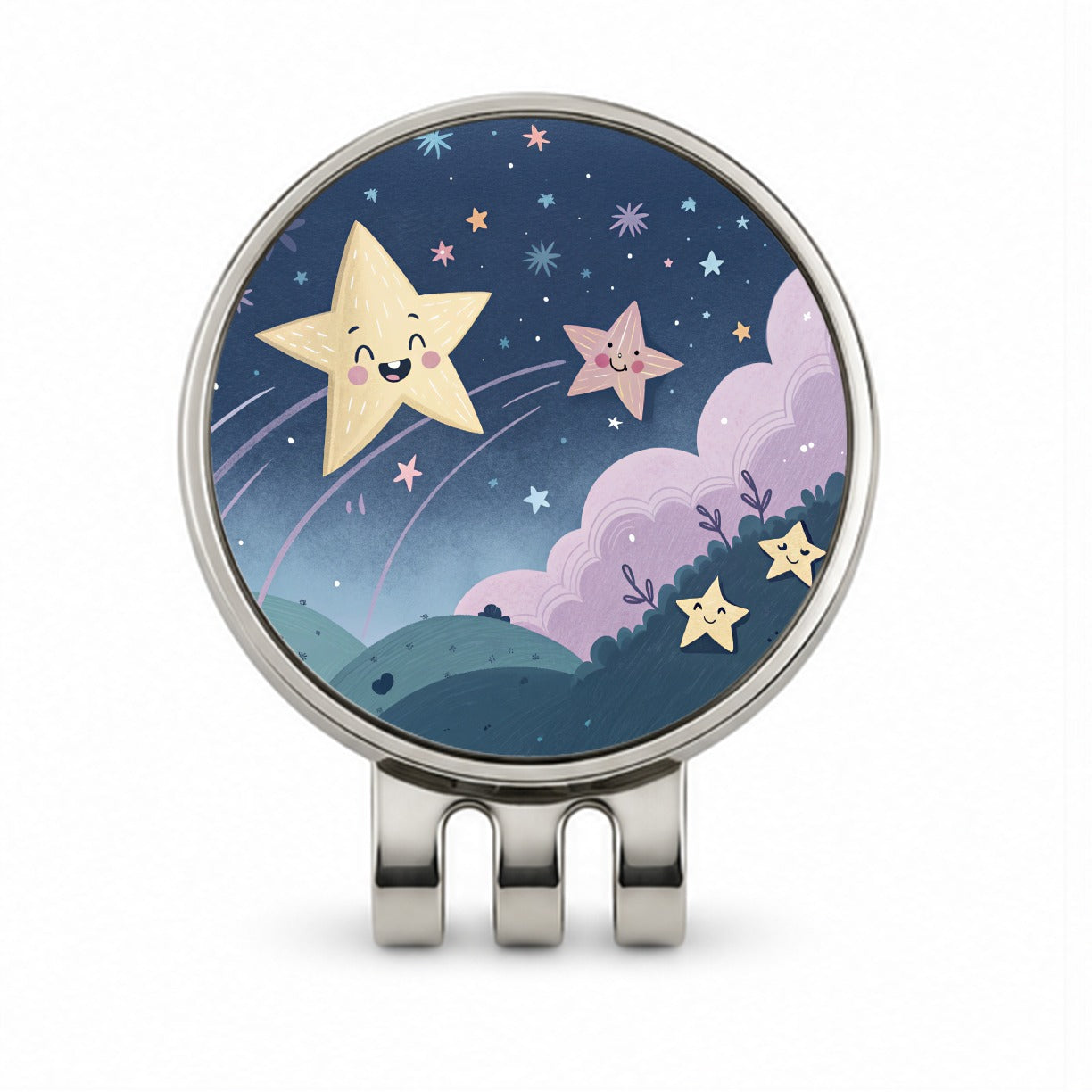 Kawaii Milky Way Golf Hat Clip with Ball Marker