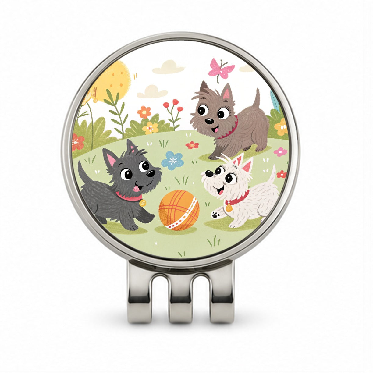 Kawaii Scottish Terriers Dogs Golf Hat Clip with Ball Marker