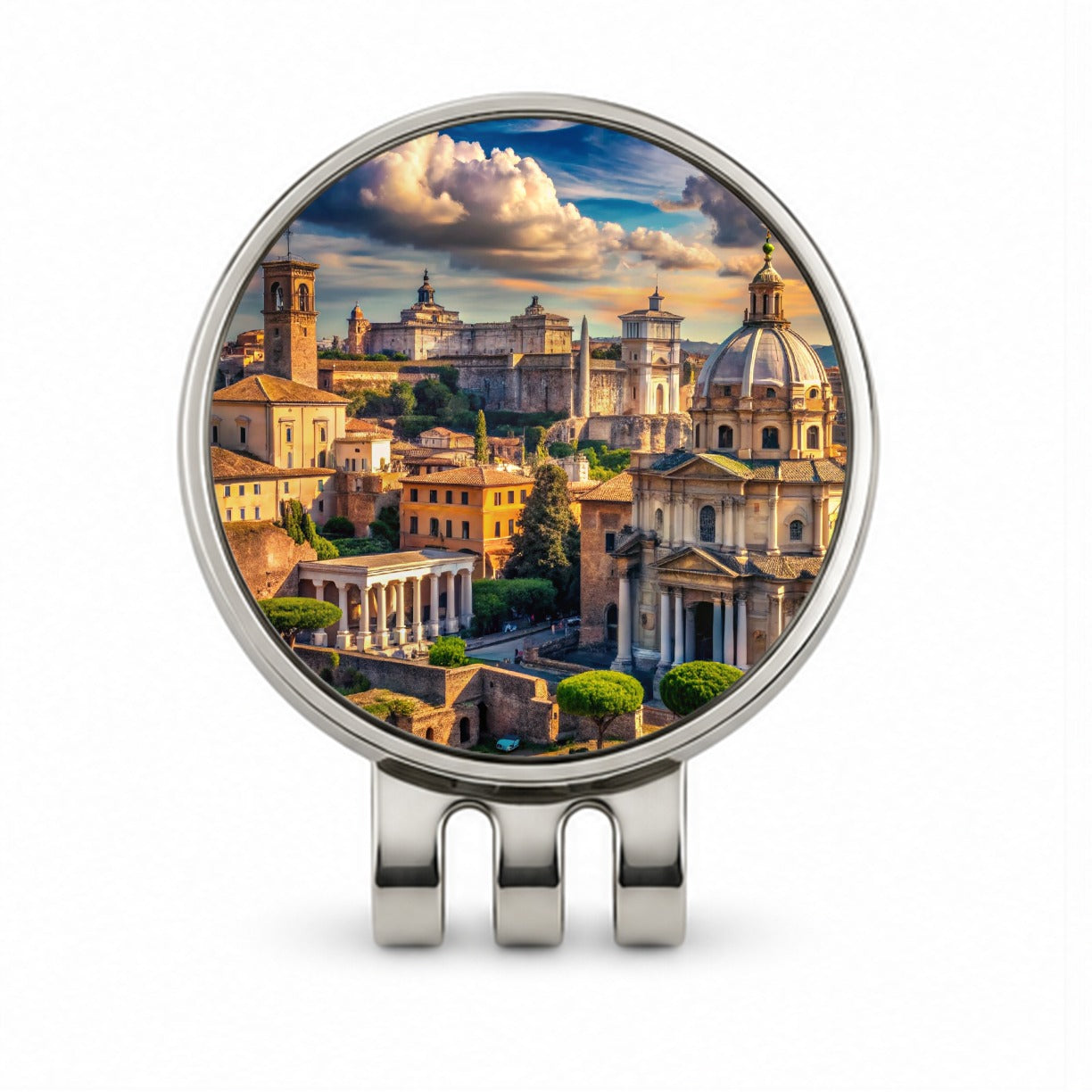 Ancient Rome City Roman Cityscape Golf Hat Clip with Ball Marker