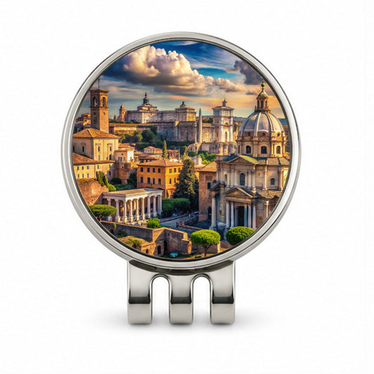 Ancient Rome City Roman Cityscape Golf Hat Clip with Ball Marker