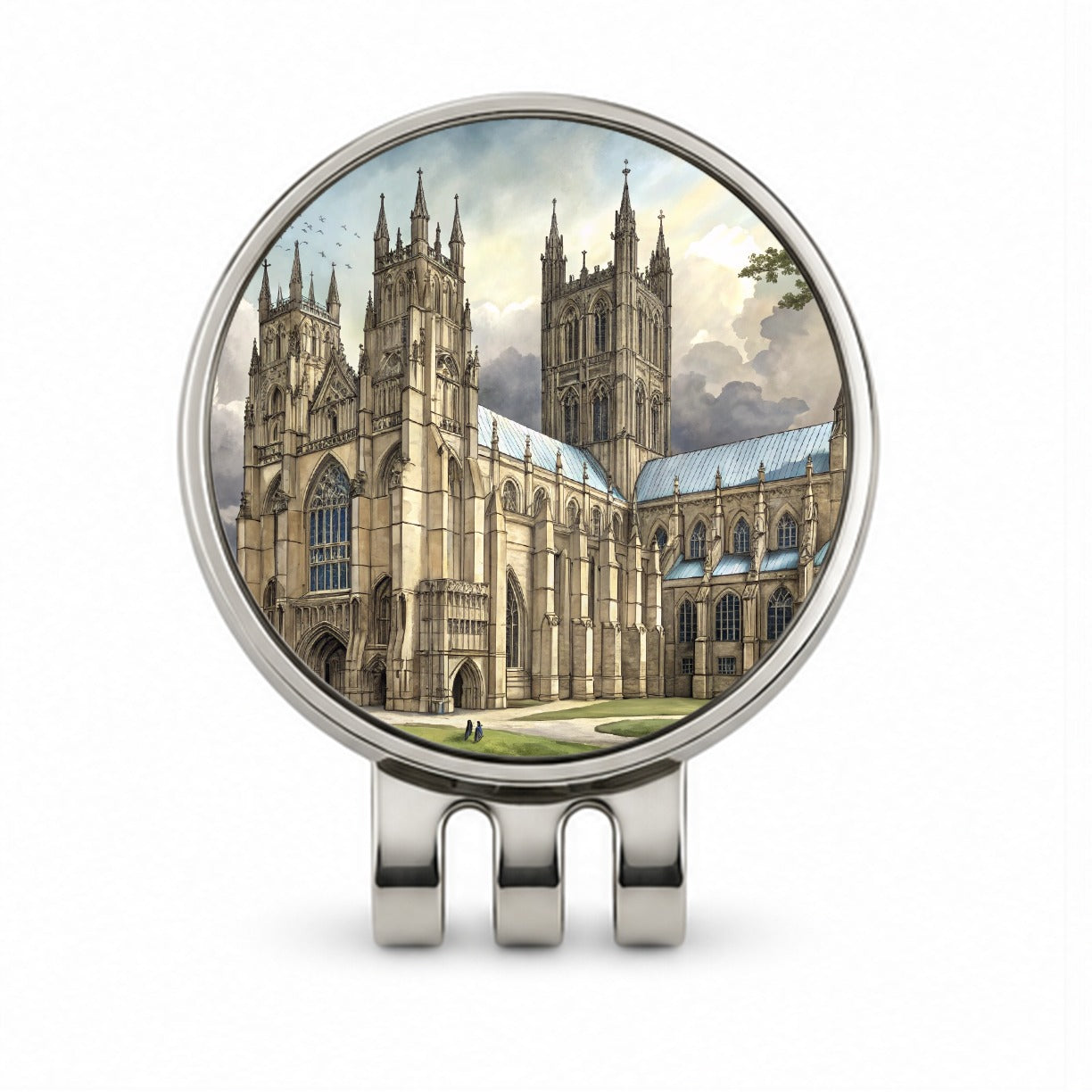 Canterbury Cathedral England Great Britain Golf Hat Clip with Ball Marker