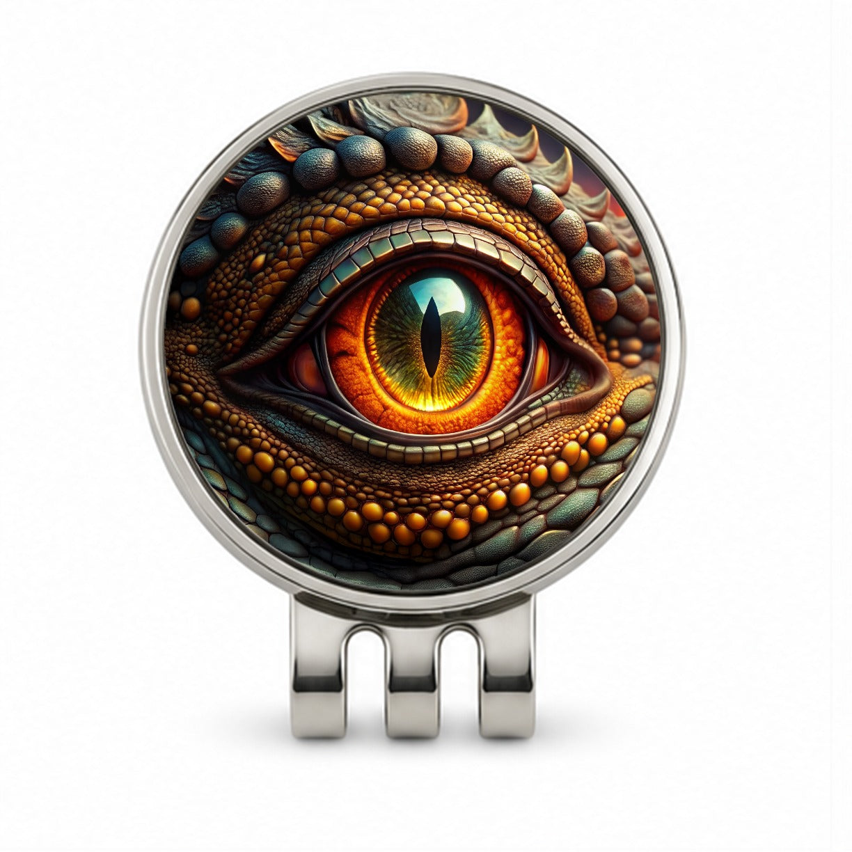 Close-Up Of a Dragon's Eye Fantasy Golf Hat Clip with Ball Marker