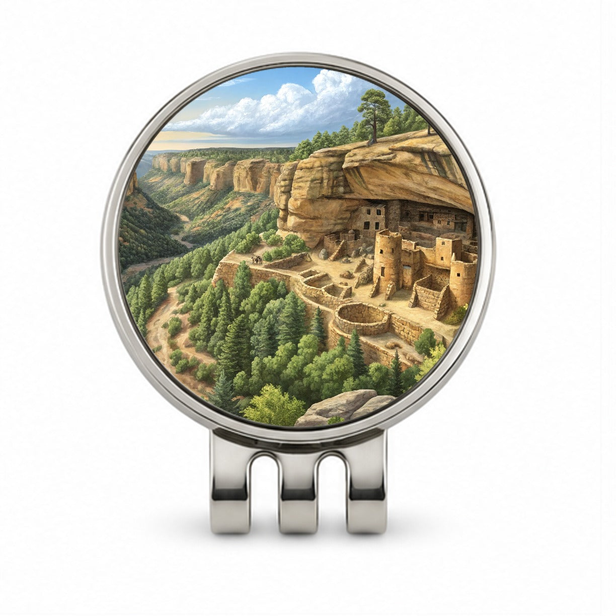 Mesa Verde National Park Colorado Golf Hat Clip with Ball Marker