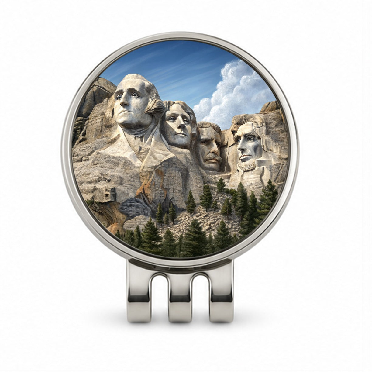 Mount Rushmore National Memorial Black Hills South Dakota Golf Hat Clip with Ball Marker