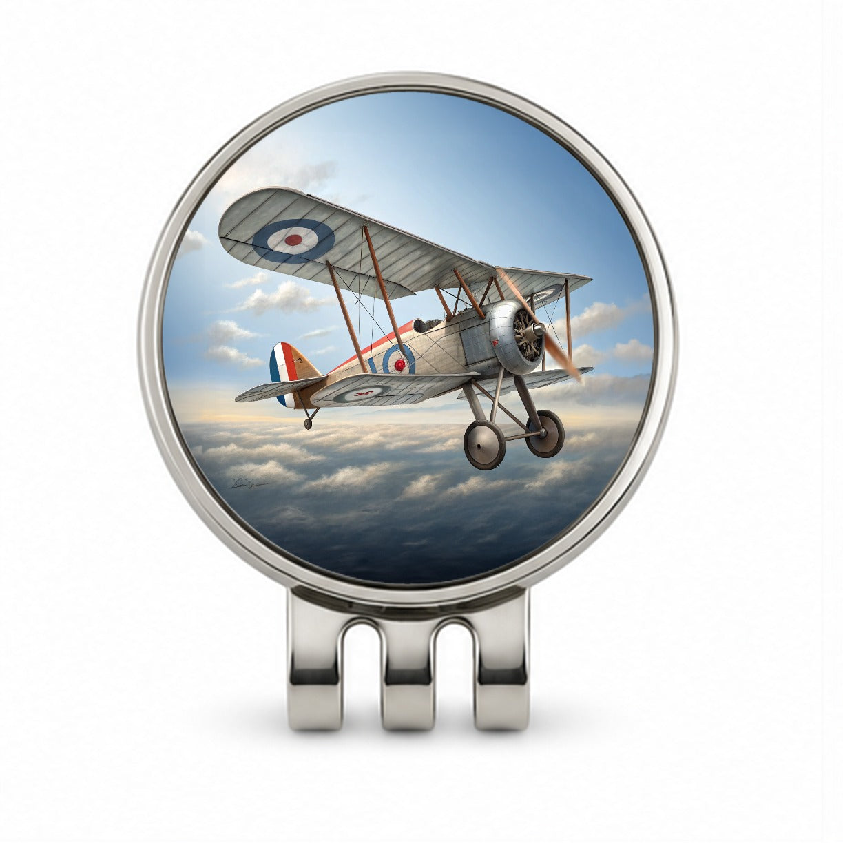Nieuport 17 WWI French Fighter Plane Golf Hat Clip with Ball Marker