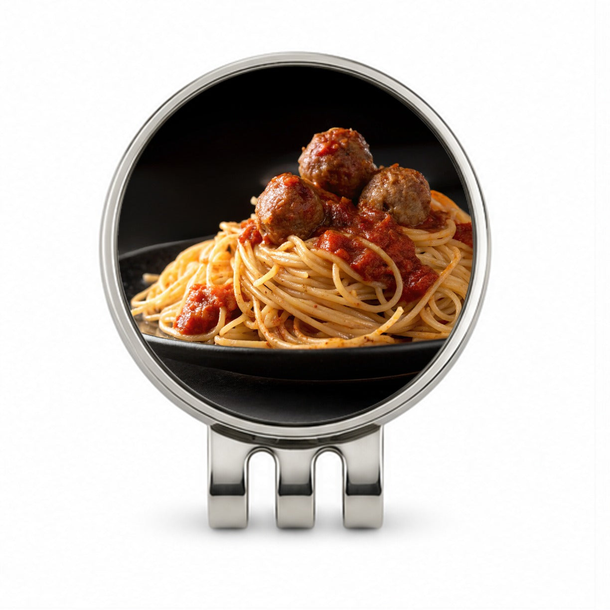 Pasta Spaghetti Sauce And Meatballs Golf Hat Clip with Ball Marker