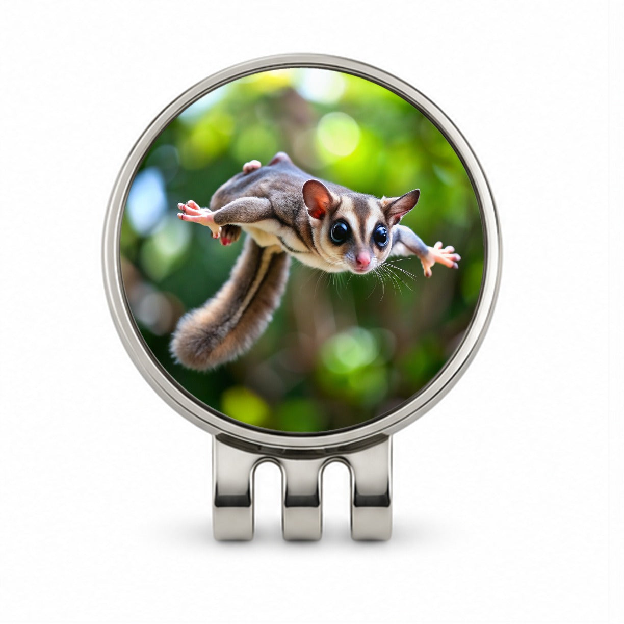 Sugar Glider Flying Gliding Golf Hat Clip with Ball Marker