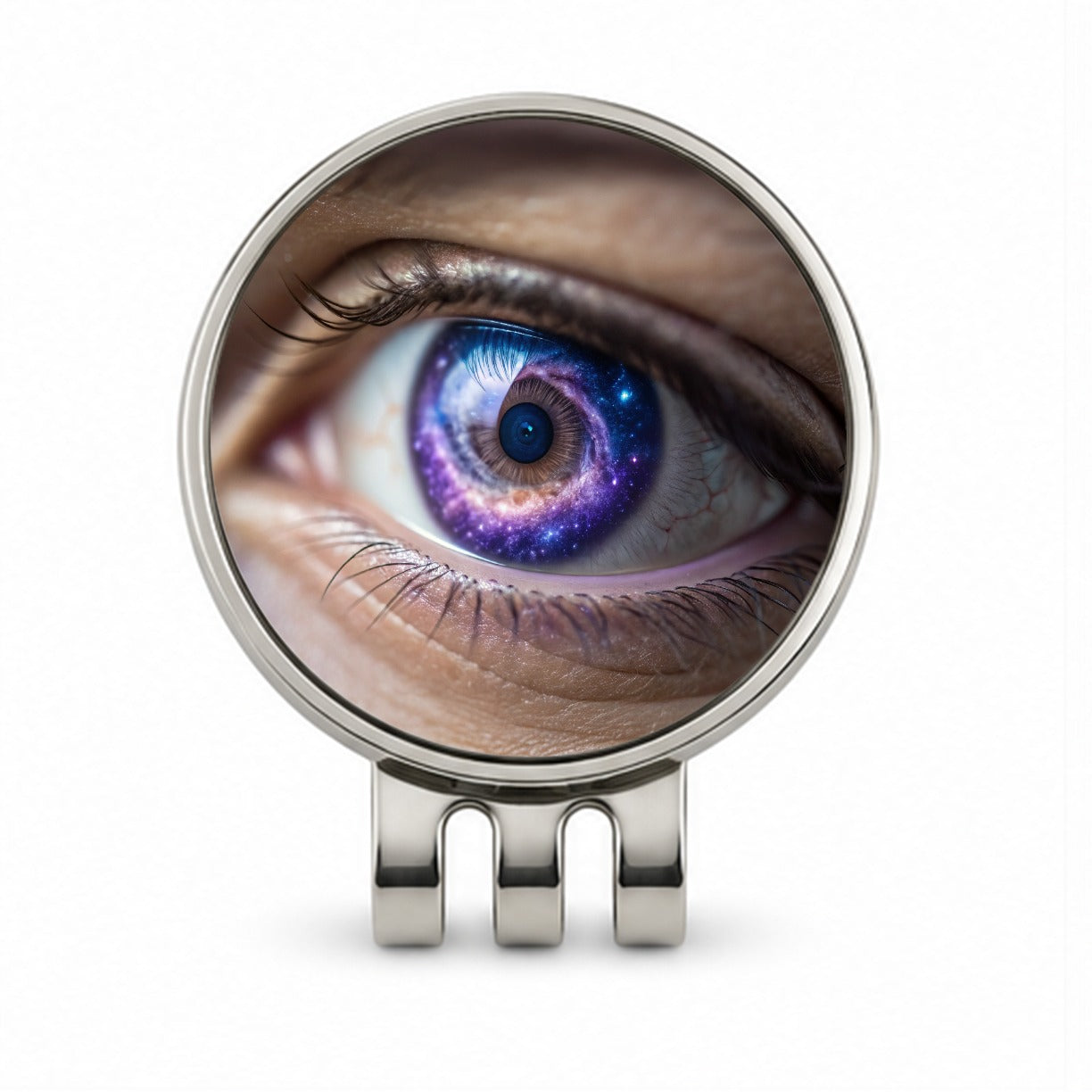 The Galaxy Seen Through Her Eyes Golf Hat Clip with Ball Marker