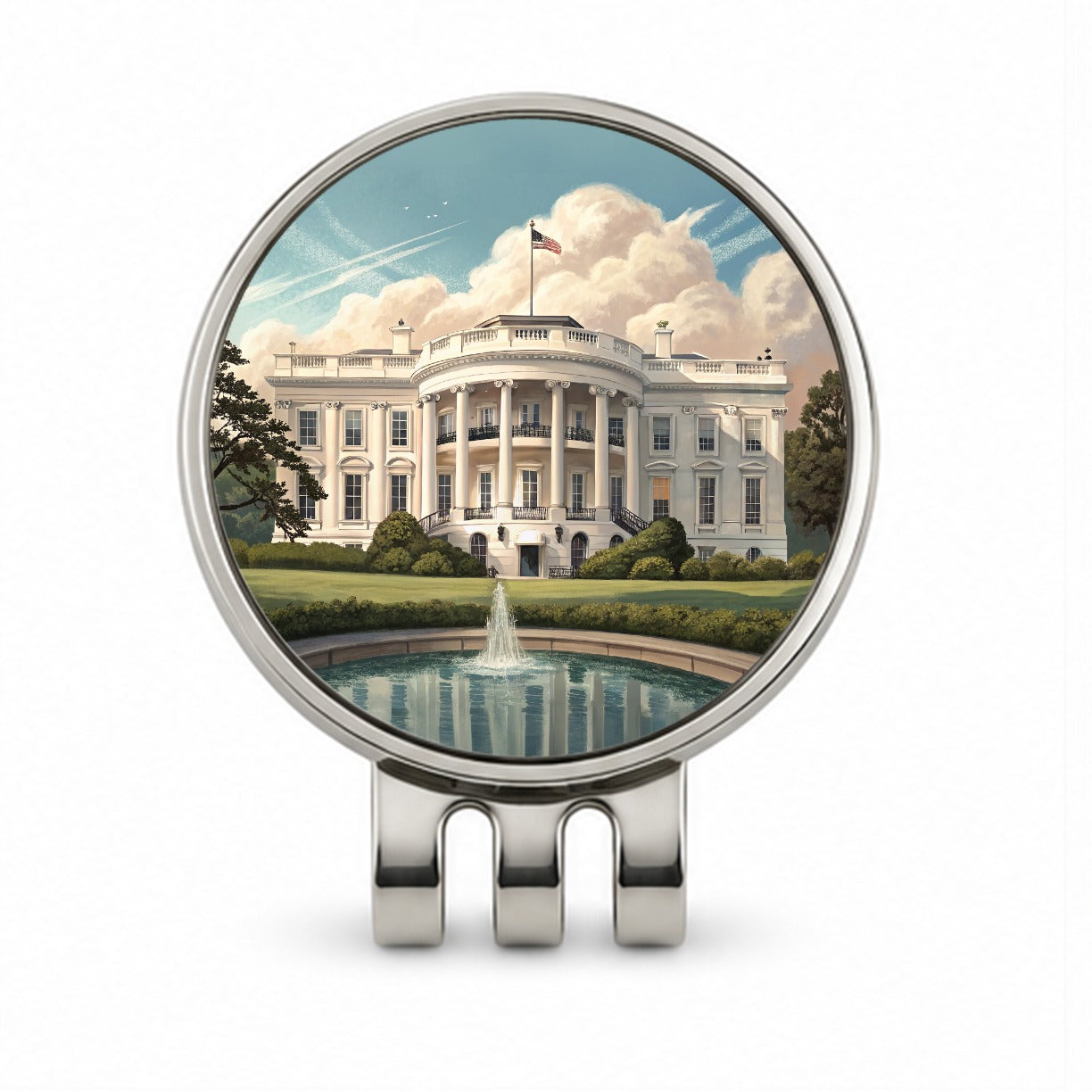 White House Washington DC Golf Hat Clip with Ball Marker