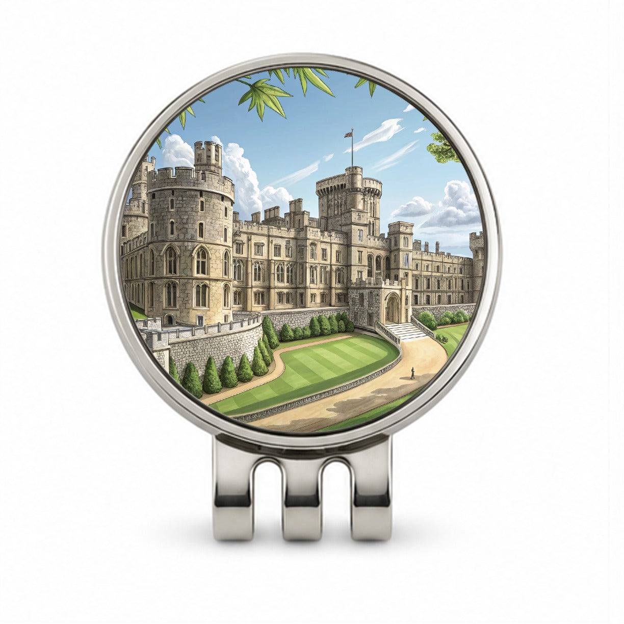 Windsor Castle England Great Britain Golf Hat Clip with Ball Marker