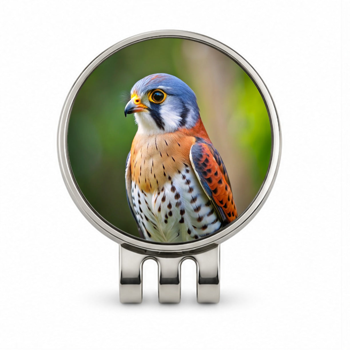 American Kestrel Raptor Bird Of Prey Golf Hat Clip with Ball Marker