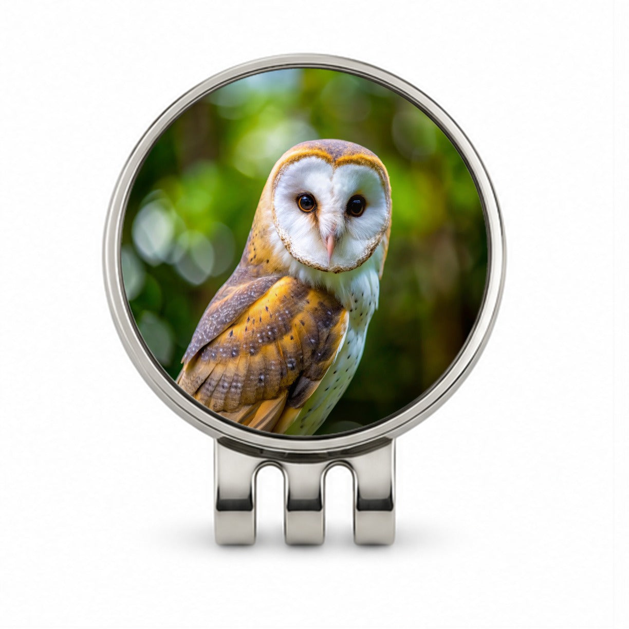 Barn Owl Raptor Bird Of Prey Golf Hat Clip with Ball Marker