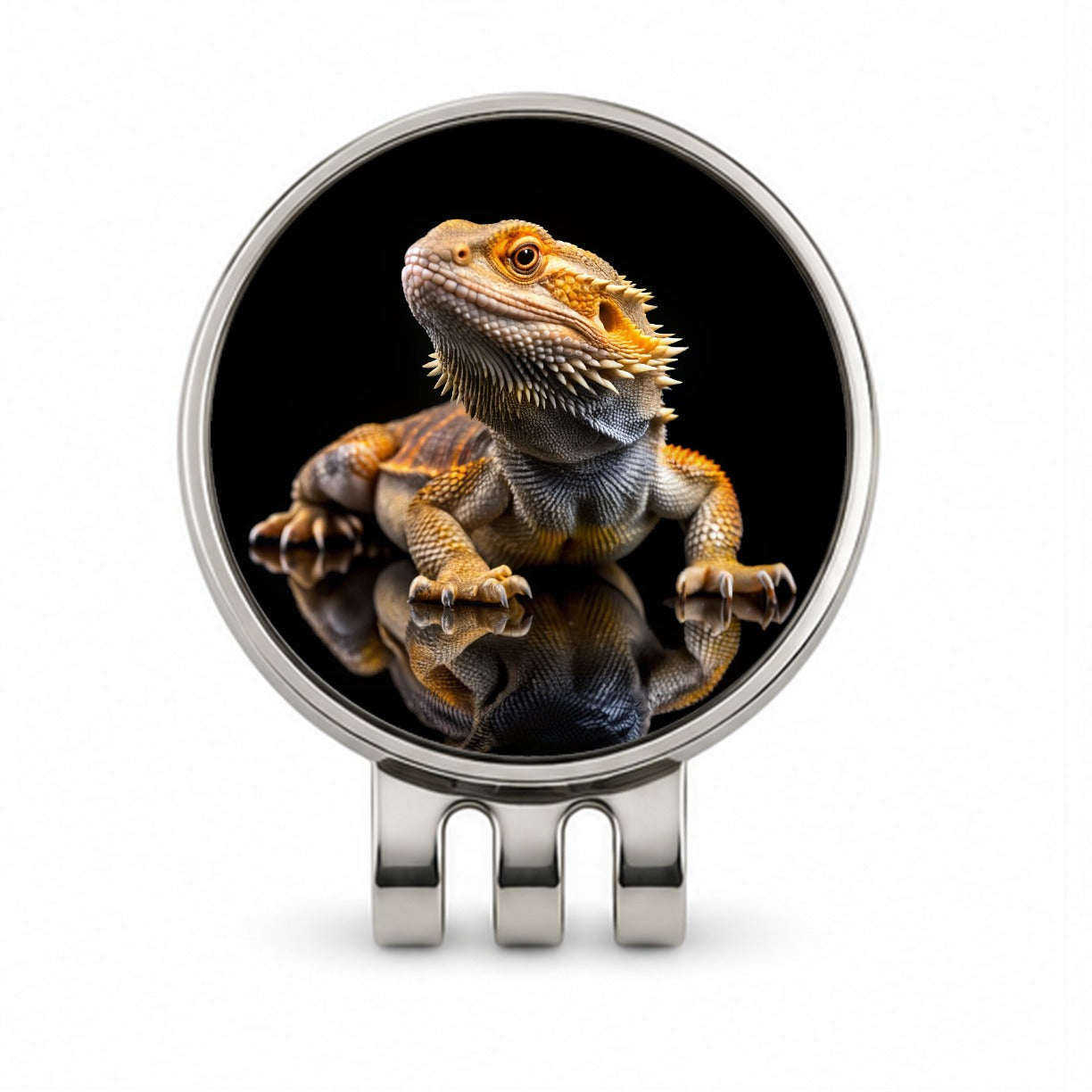 Bearded Dragon Lizard Reptile Golf Hat Clip with Ball Marker