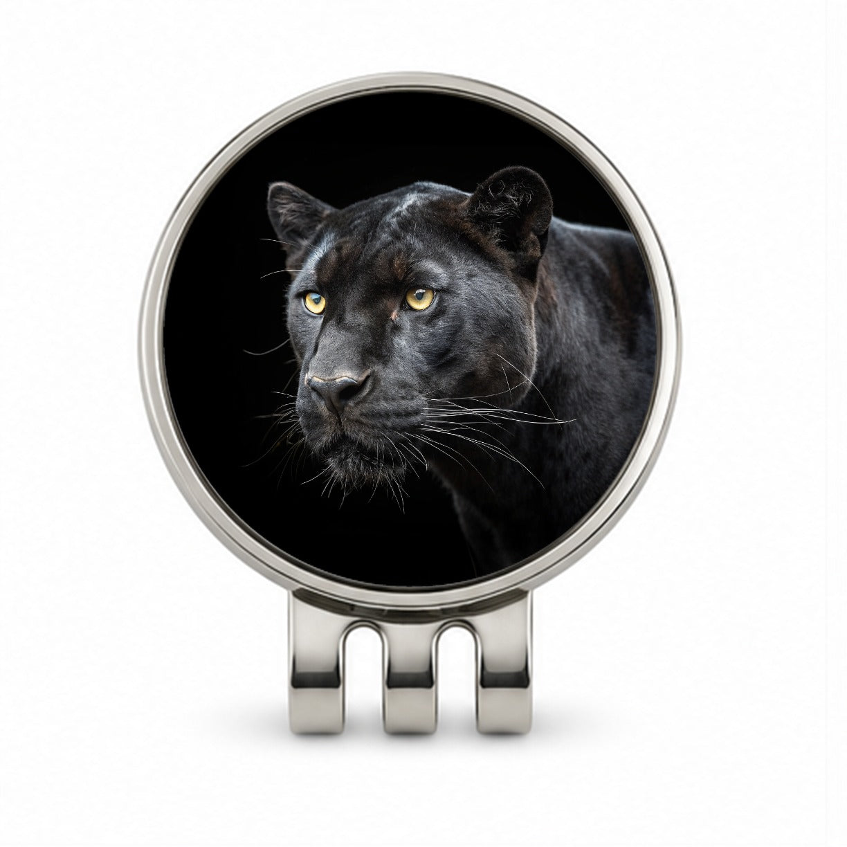 Black Panther Face Golf Hat Clip with Ball Marker