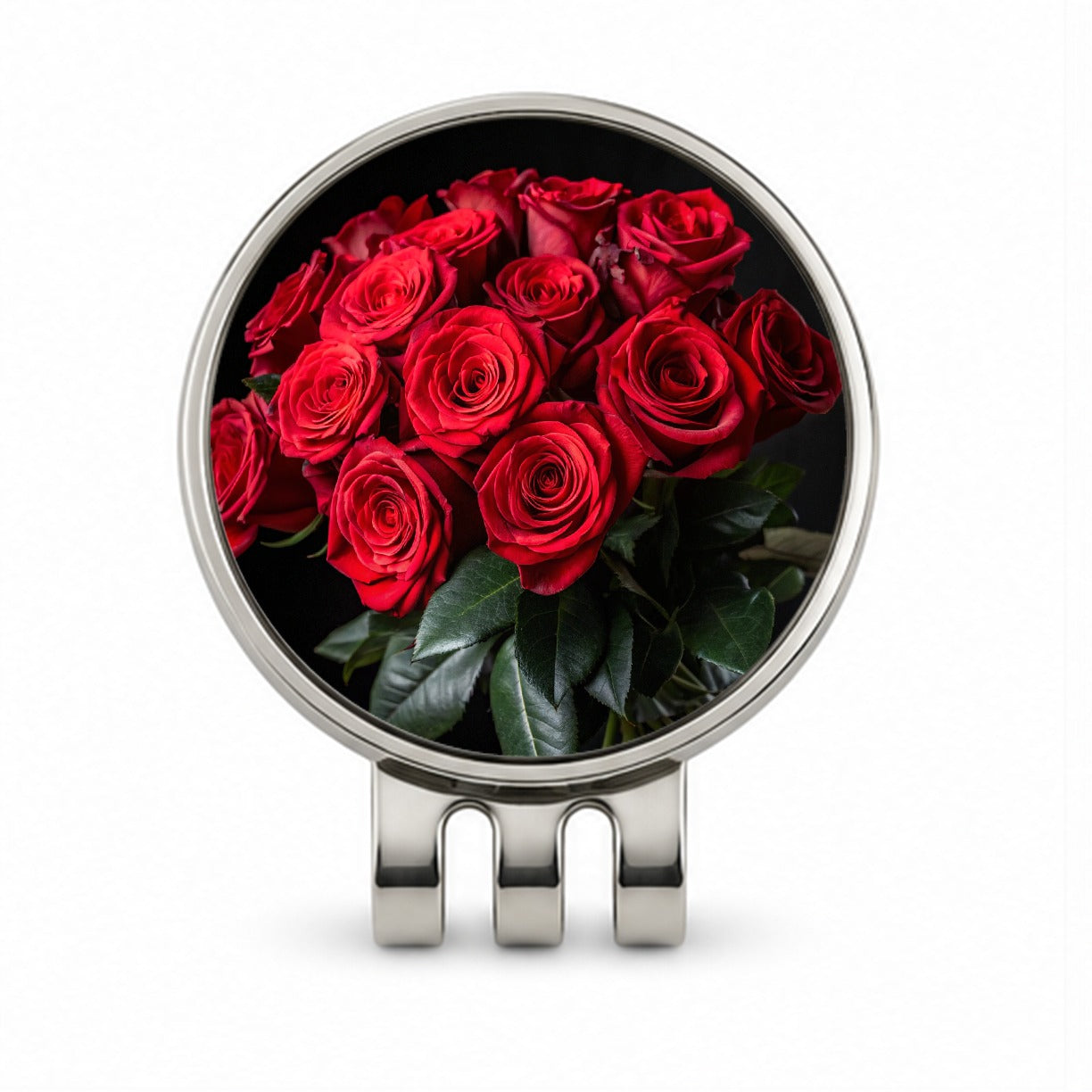 Bouquet Of Red Roses Love Valentine's Day Golf Hat Clip with Ball Marker