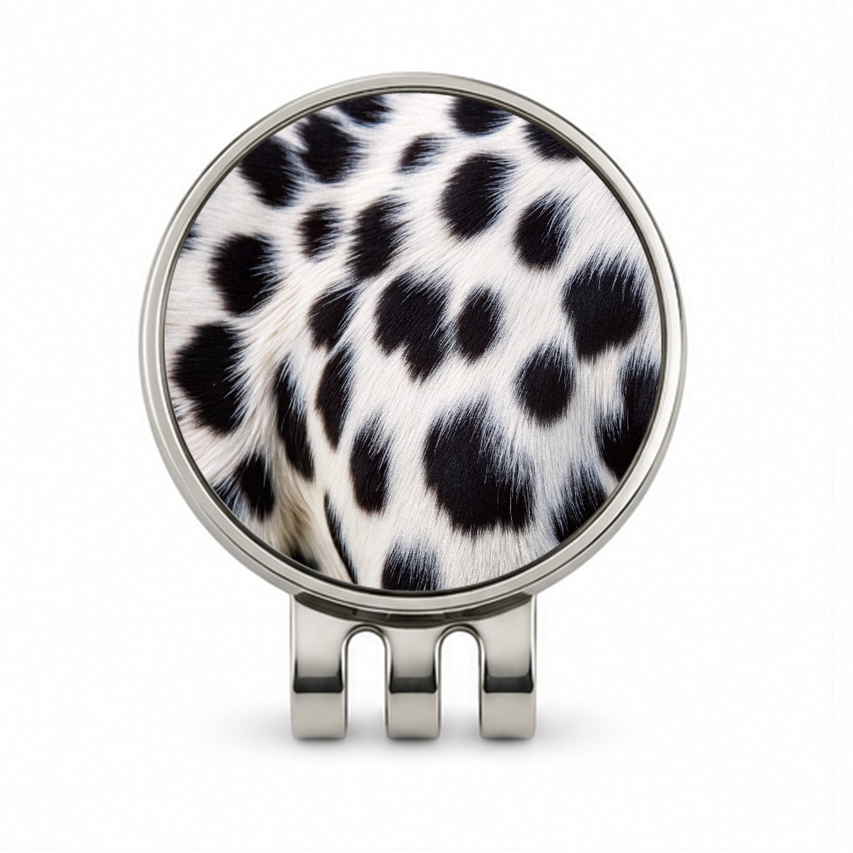 Dalmatian Dog Fur Spotted Pattern Golf Hat Clip with Ball Marker